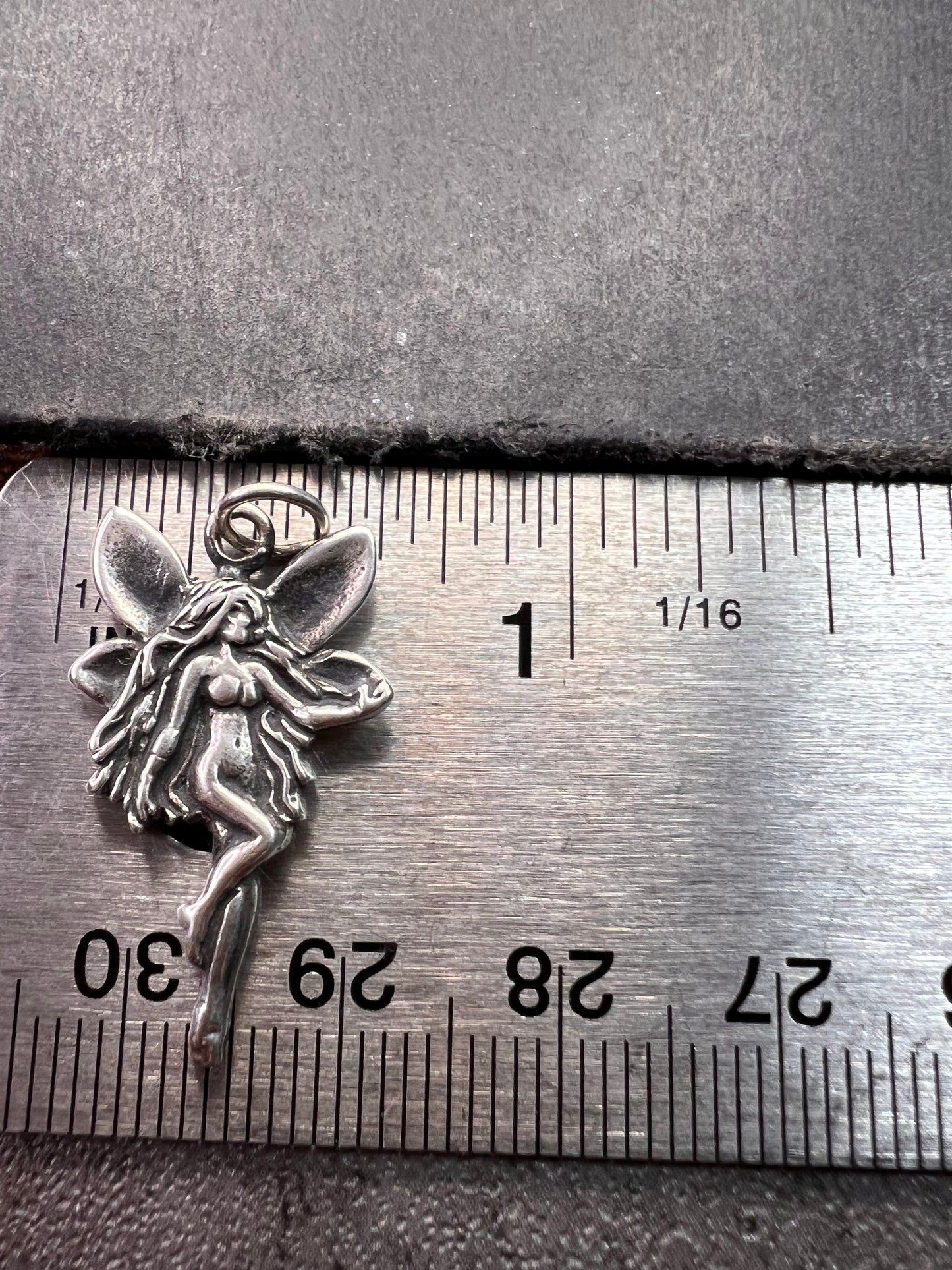 Vintage Sterling Silver Fairy Pendant 925 Fantasy Charm