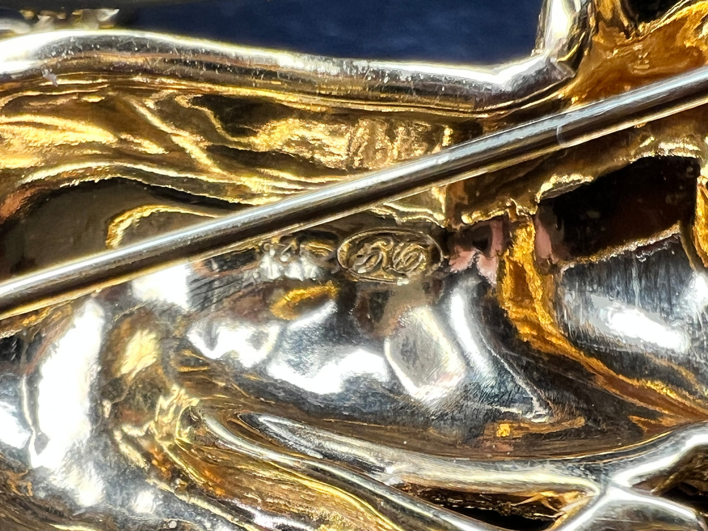 Dallas Prince 14K Clad Marcasite Panther Necklace Ruby Eyes 18-20