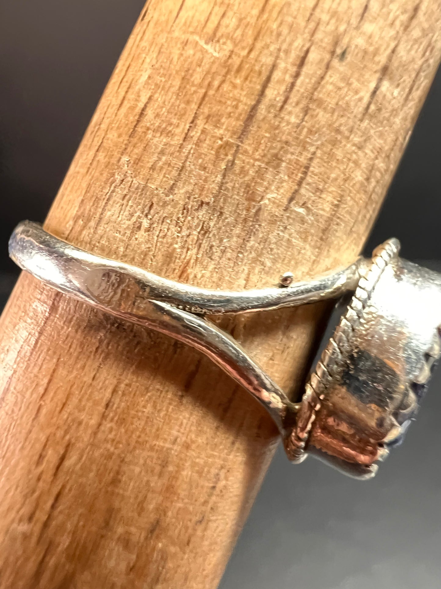 Blue kyanite sterling silver teardrop ring size 5