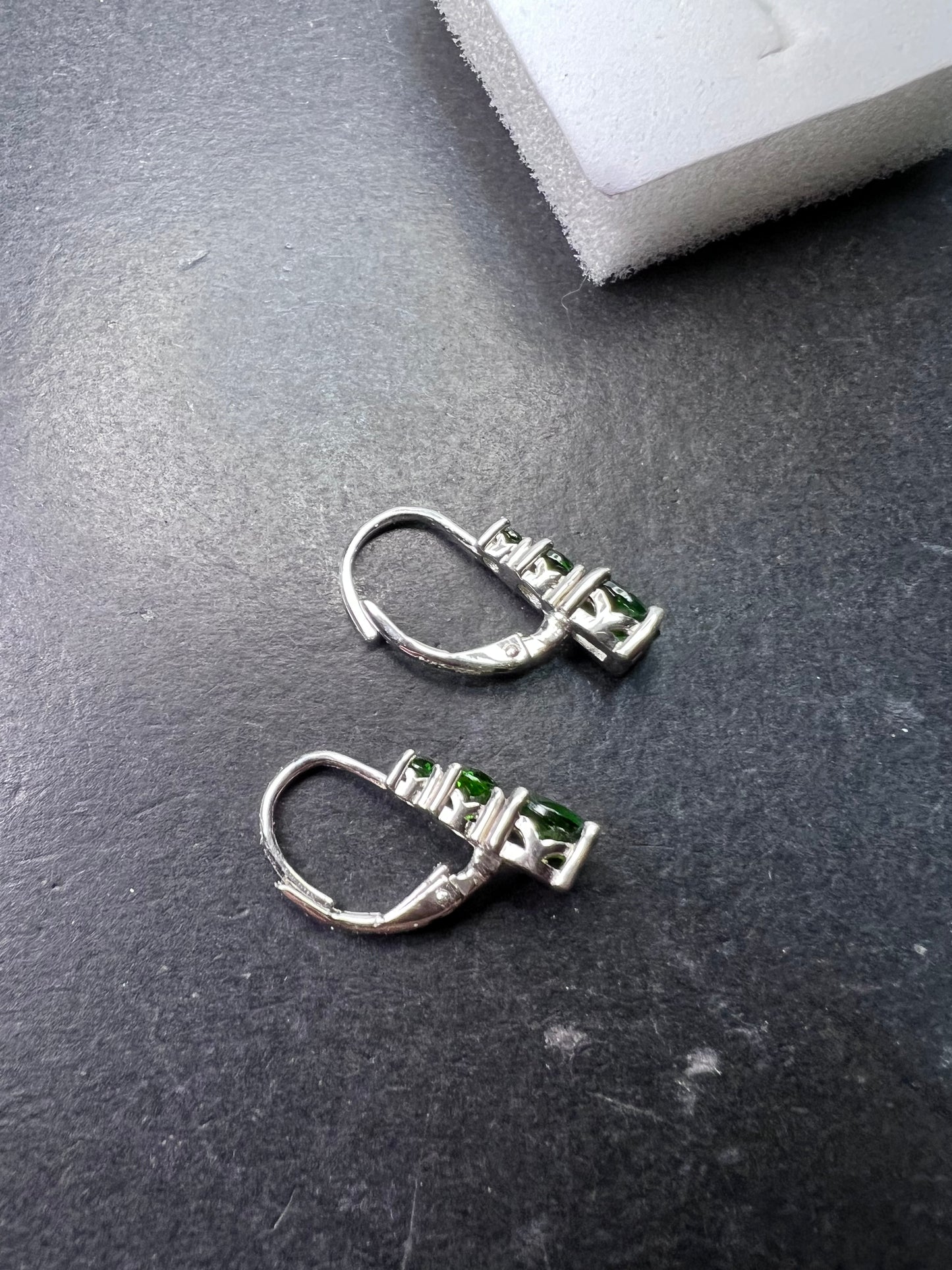 Chrome Diopside Rhodium Over Silver Earrings 2.63ctw