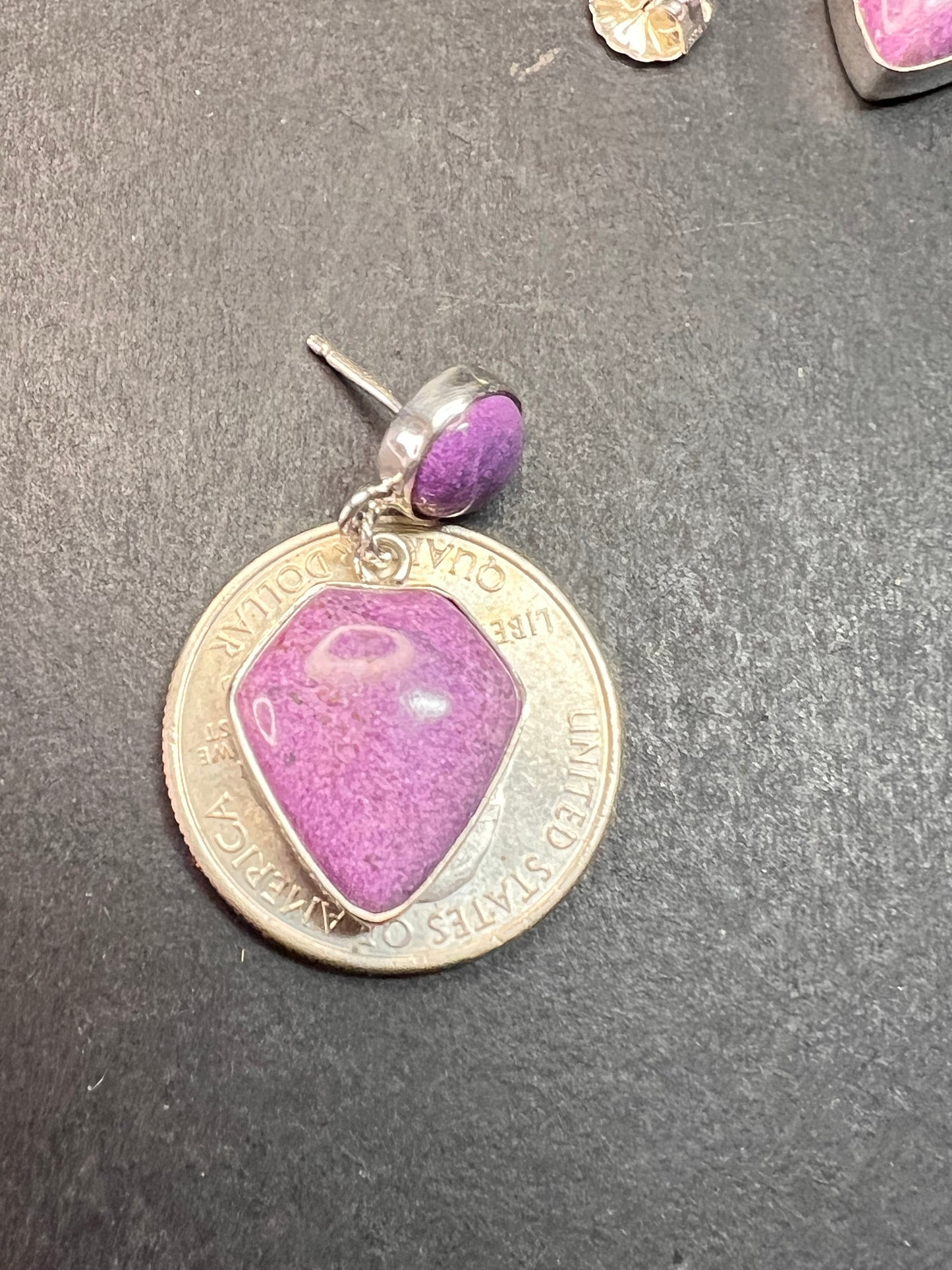 NEW Jay King stichtite sterling silver earrings