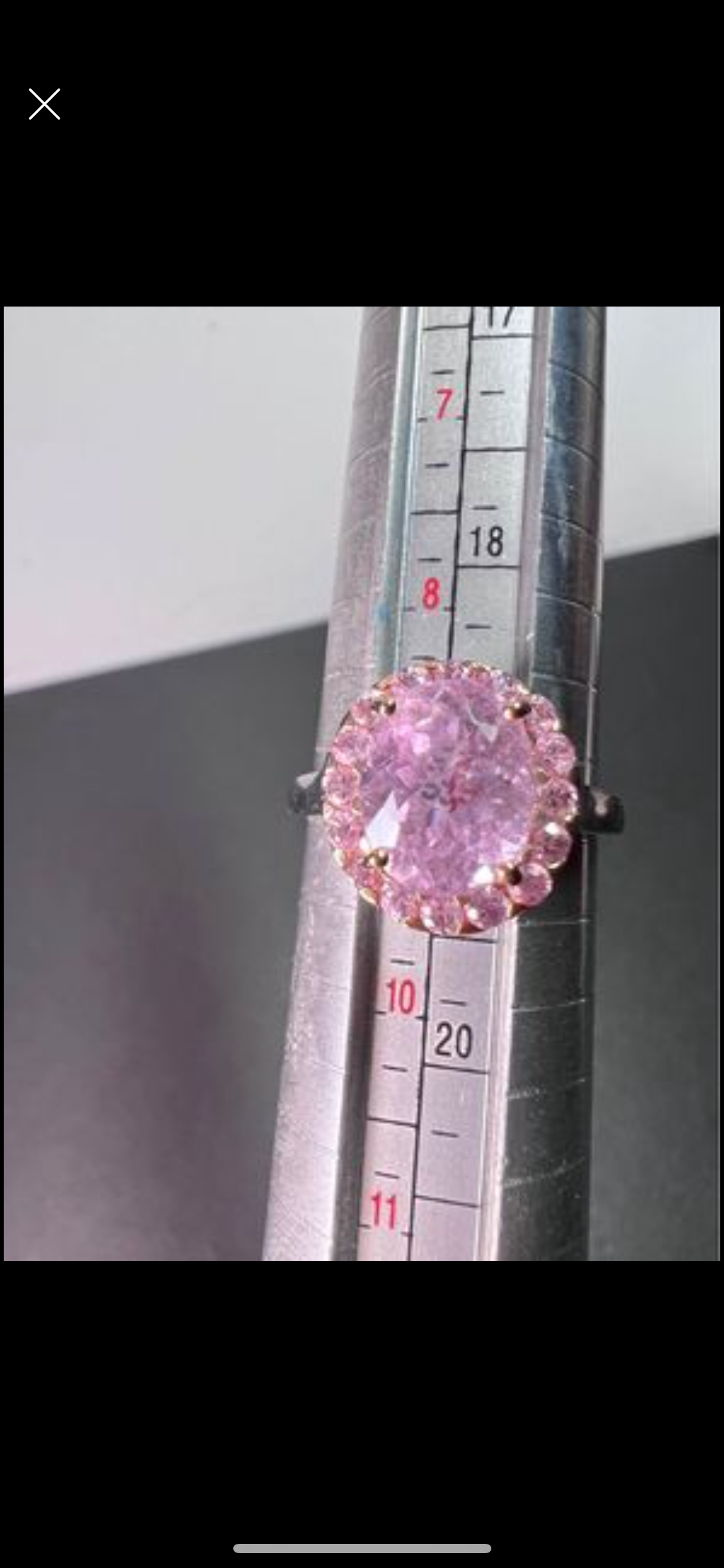 Kunzite and pink sapphire halo ring in sterling silver size 9