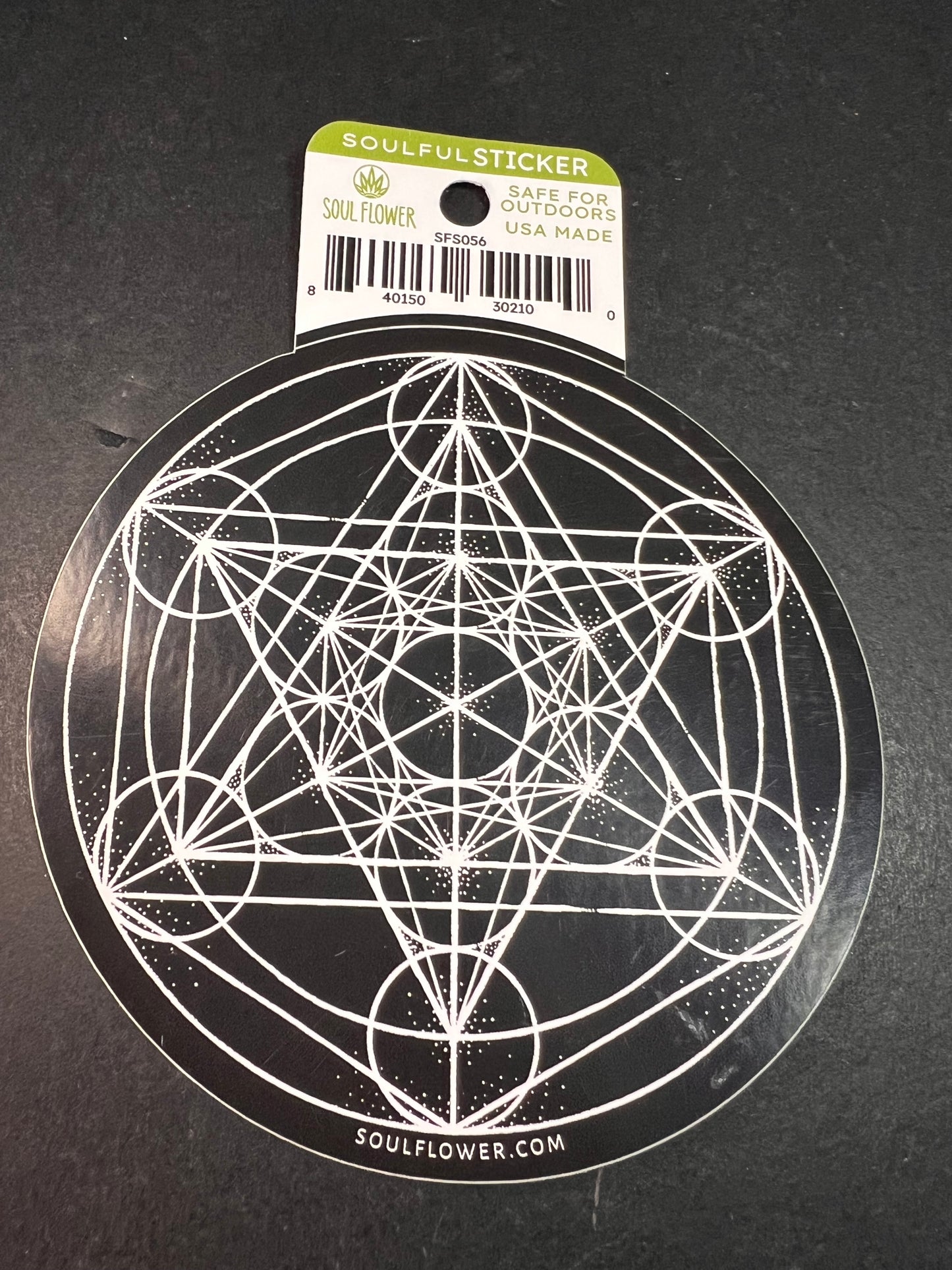 Soul Flower Metatron’s Cube Sacred Geometry Sticker – Outdoor Vinyl