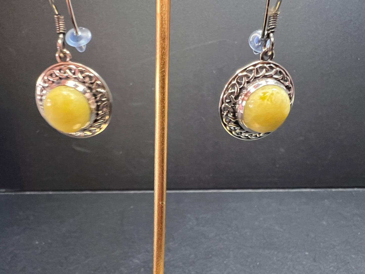 NEW Irish Connemara marble sterling silver earrings