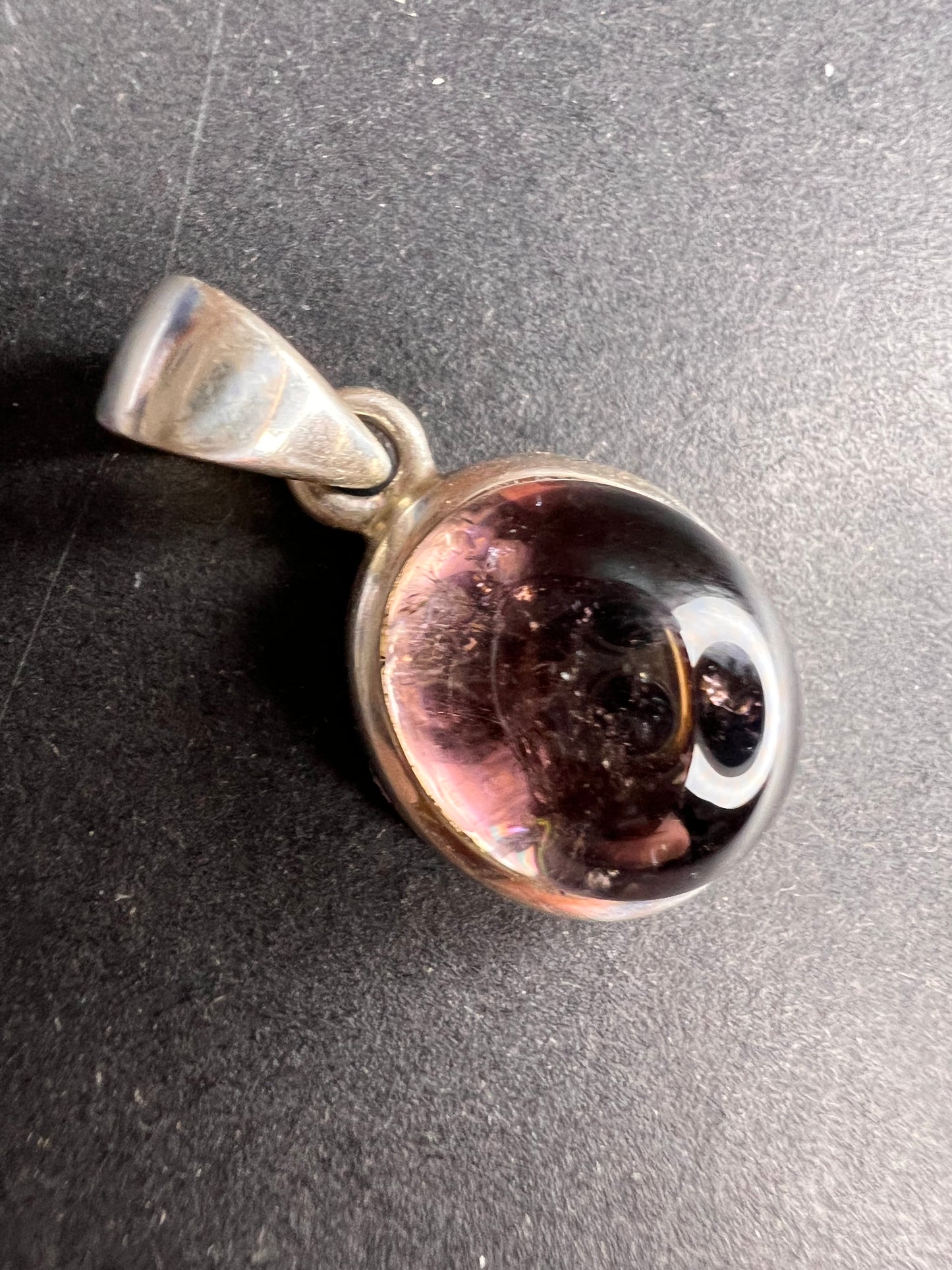 NEW lilac bi color tourmaline sterling silver pendant 2.70 grams