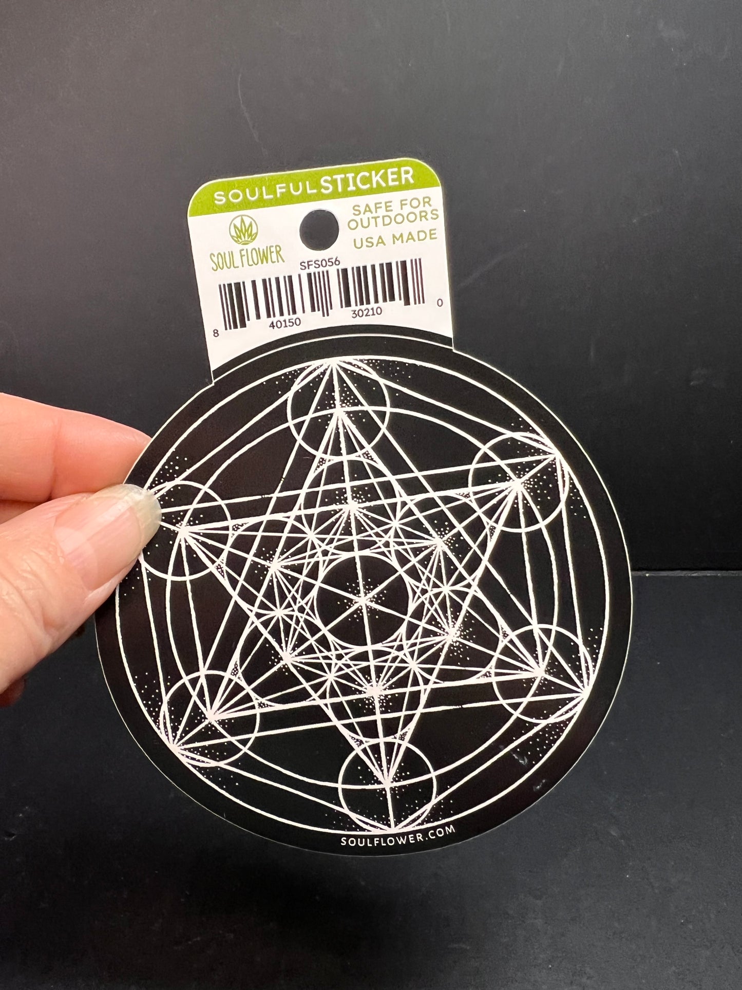 Soul Flower Metatron’s Cube Sacred Geometry Sticker – Outdoor Vinyl