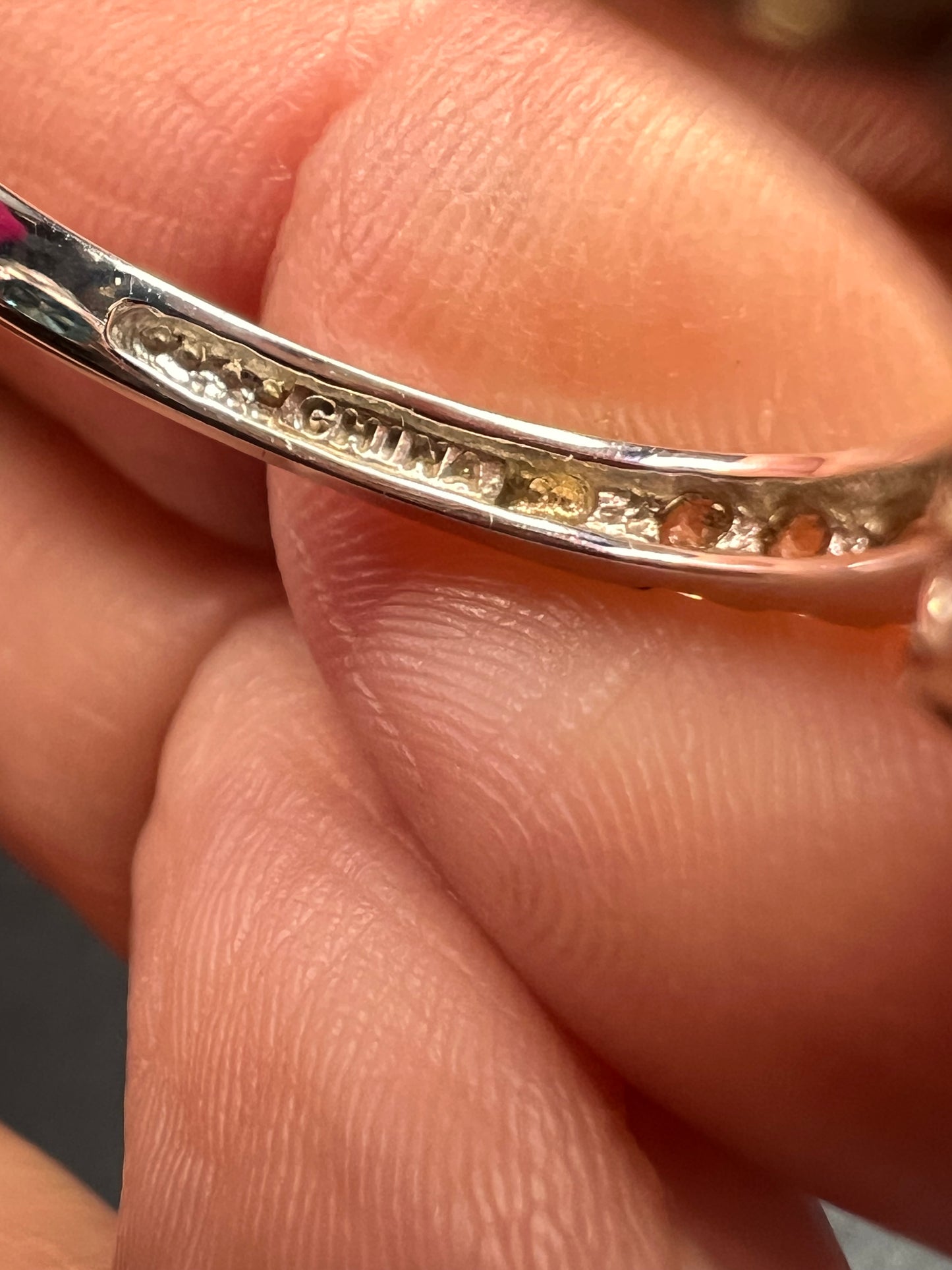 Vintage 14K White Gold Cushion Cut CZ Engagement Ring Size 7