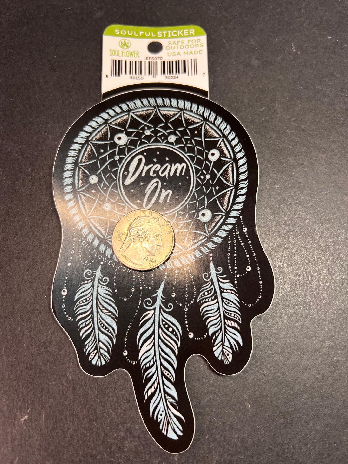 Soul Flower Dream On Mandala Dreamcatcher Sticker – Waterproof Decal