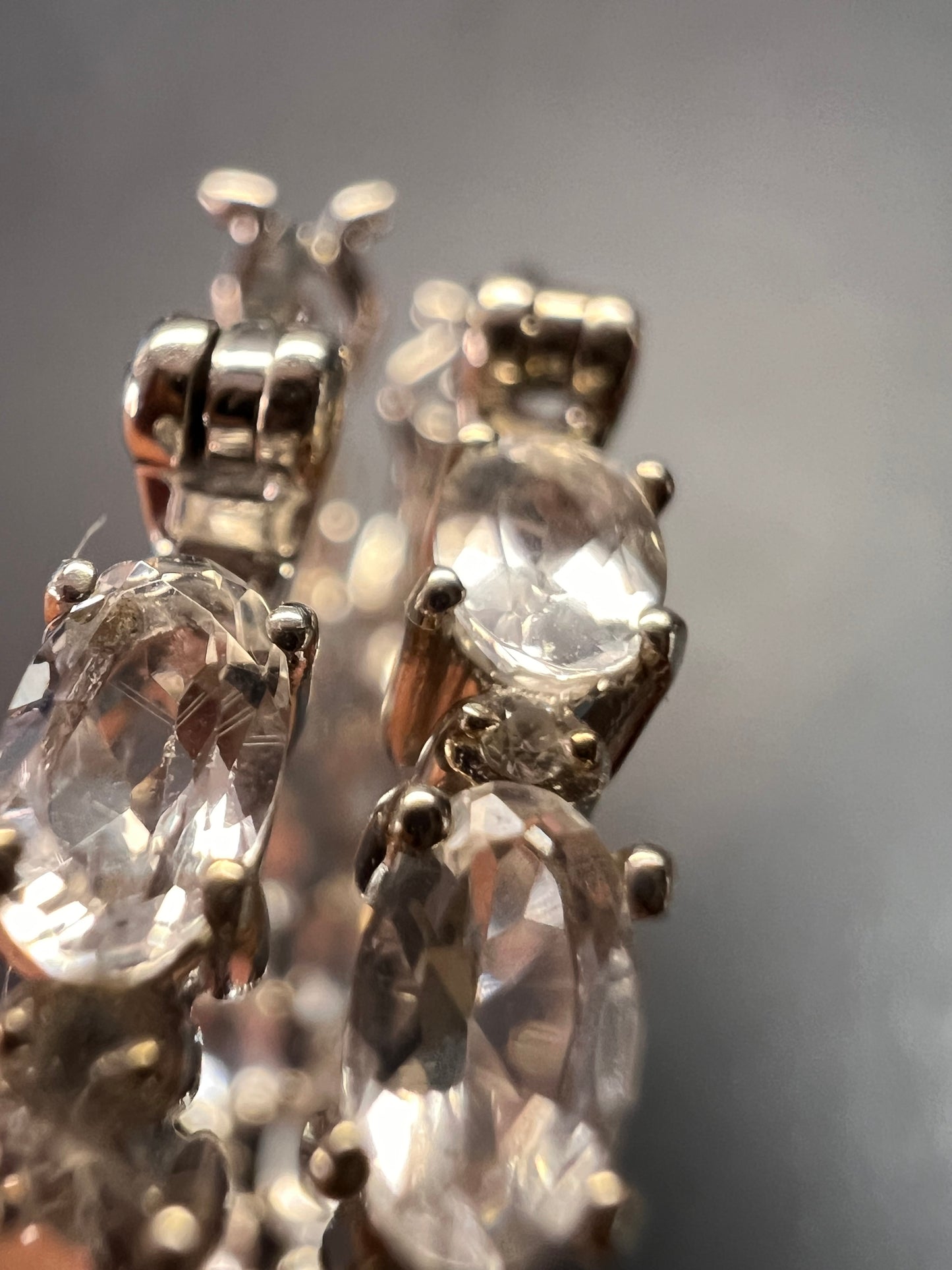 NEW Petalite and zircon inside out hoop earrings in platinum over sterling silver