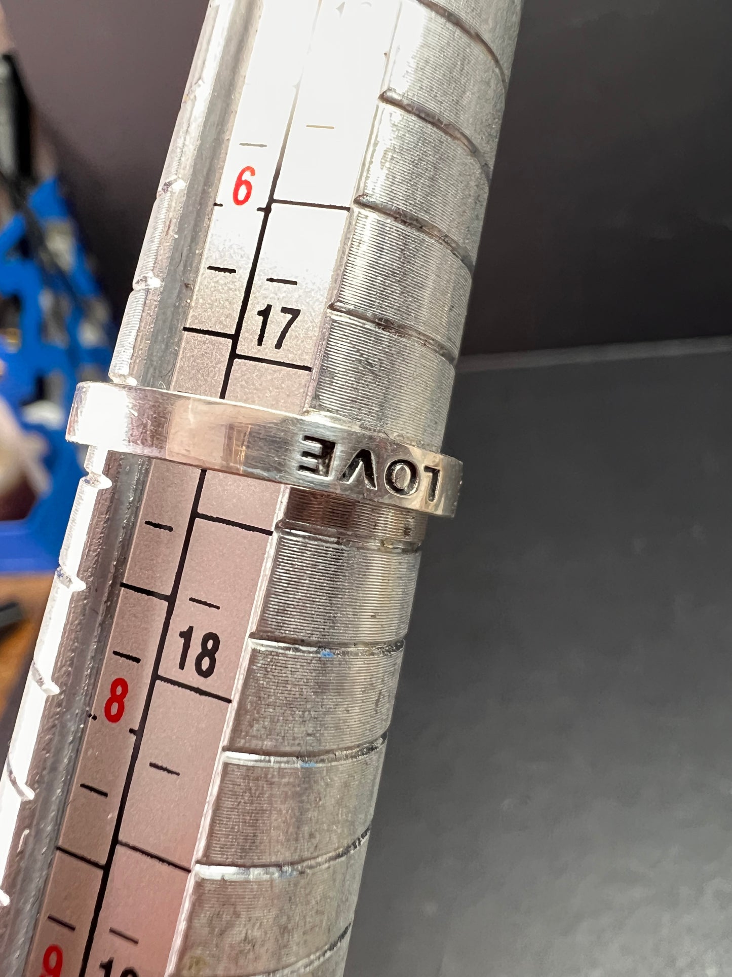 Sterling Silver LOVE Band Ring Size 7 – Stamped 925 IBB TH