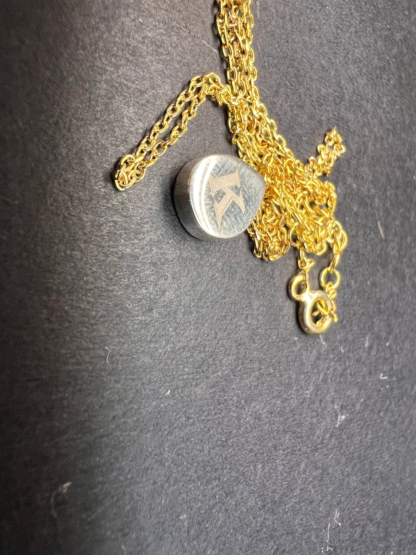 NEW sterling silver initial K pendant and chain 16 inch necklace