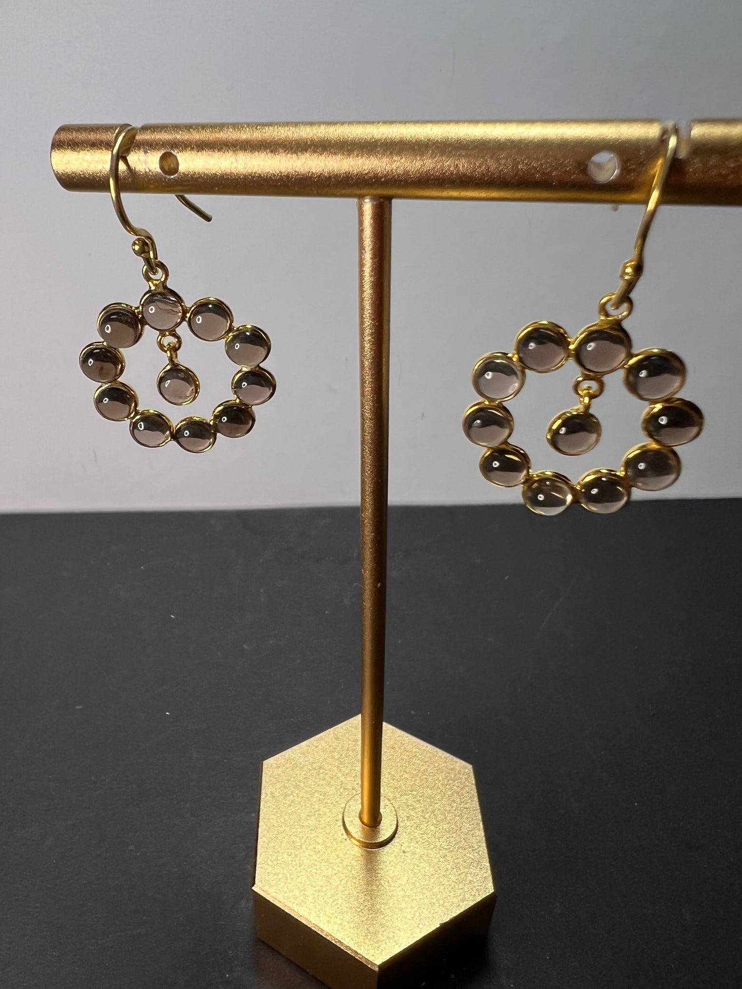 Smoky quartz drop earrings