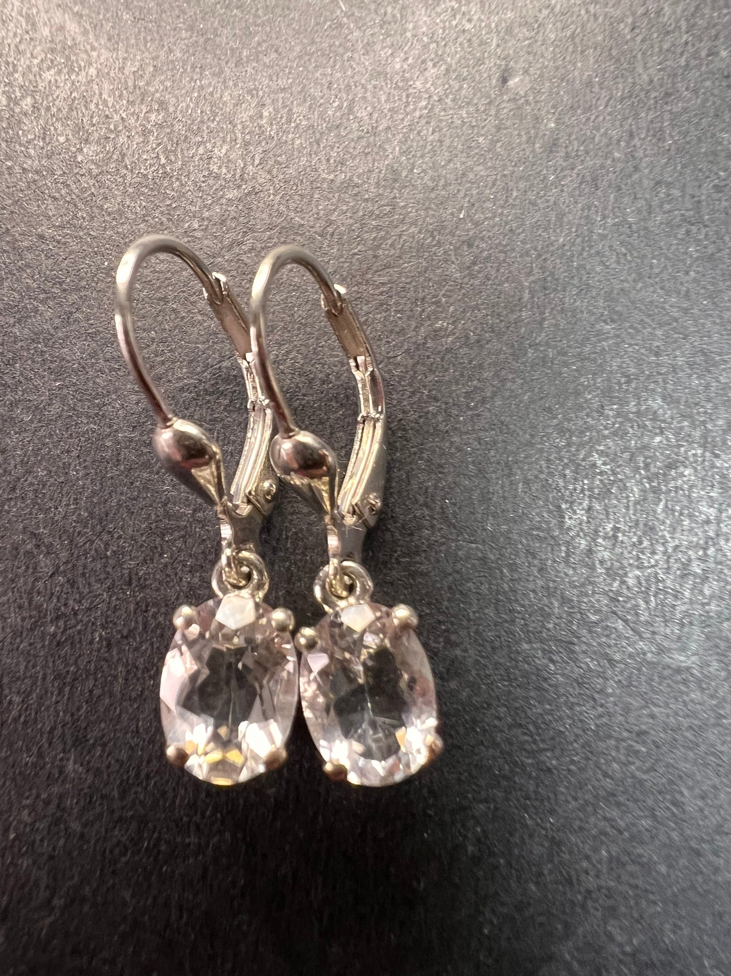 NEW petalite sterling silver lever back earrings