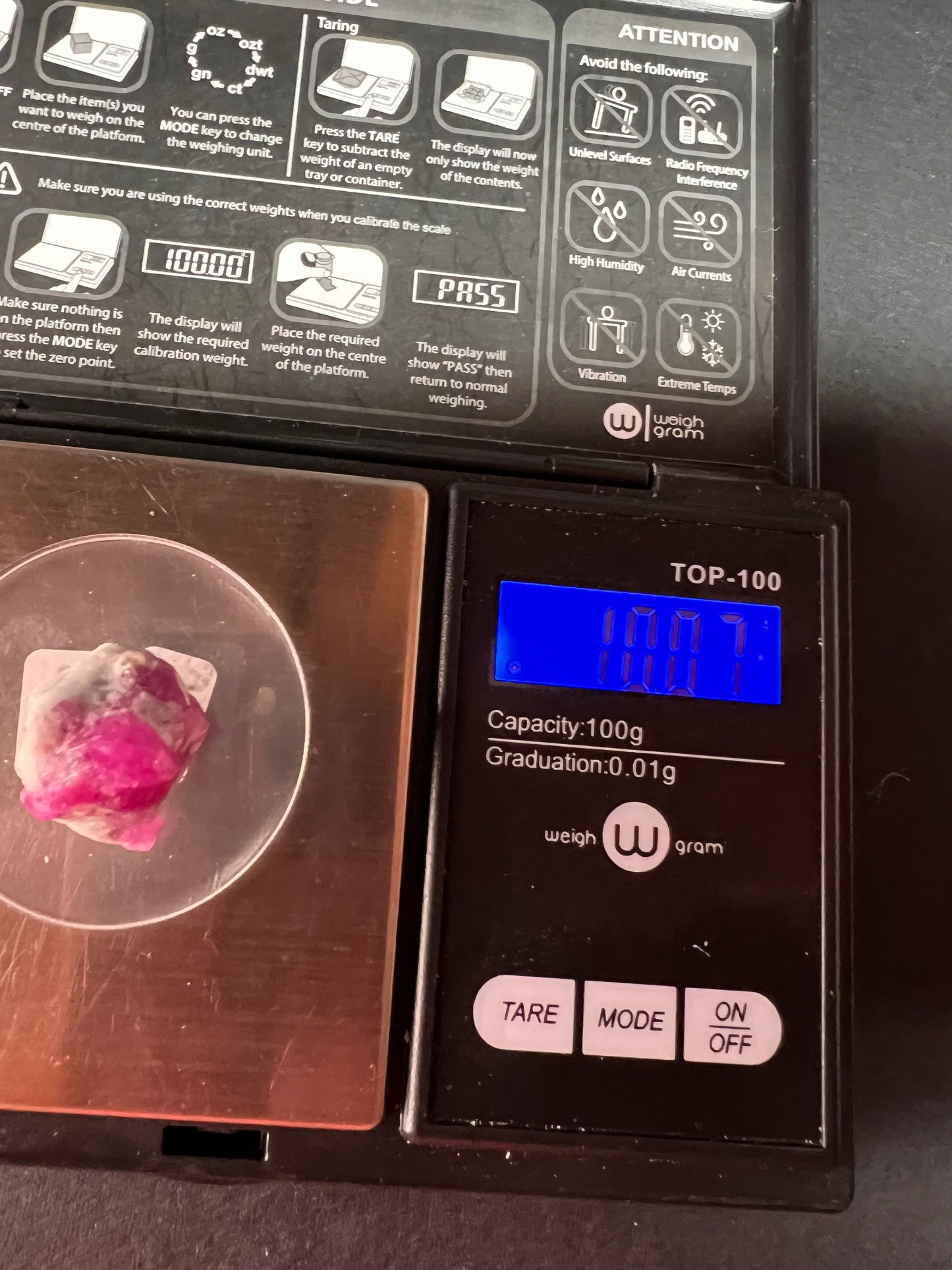Ruby rough specimen from Afghanistan