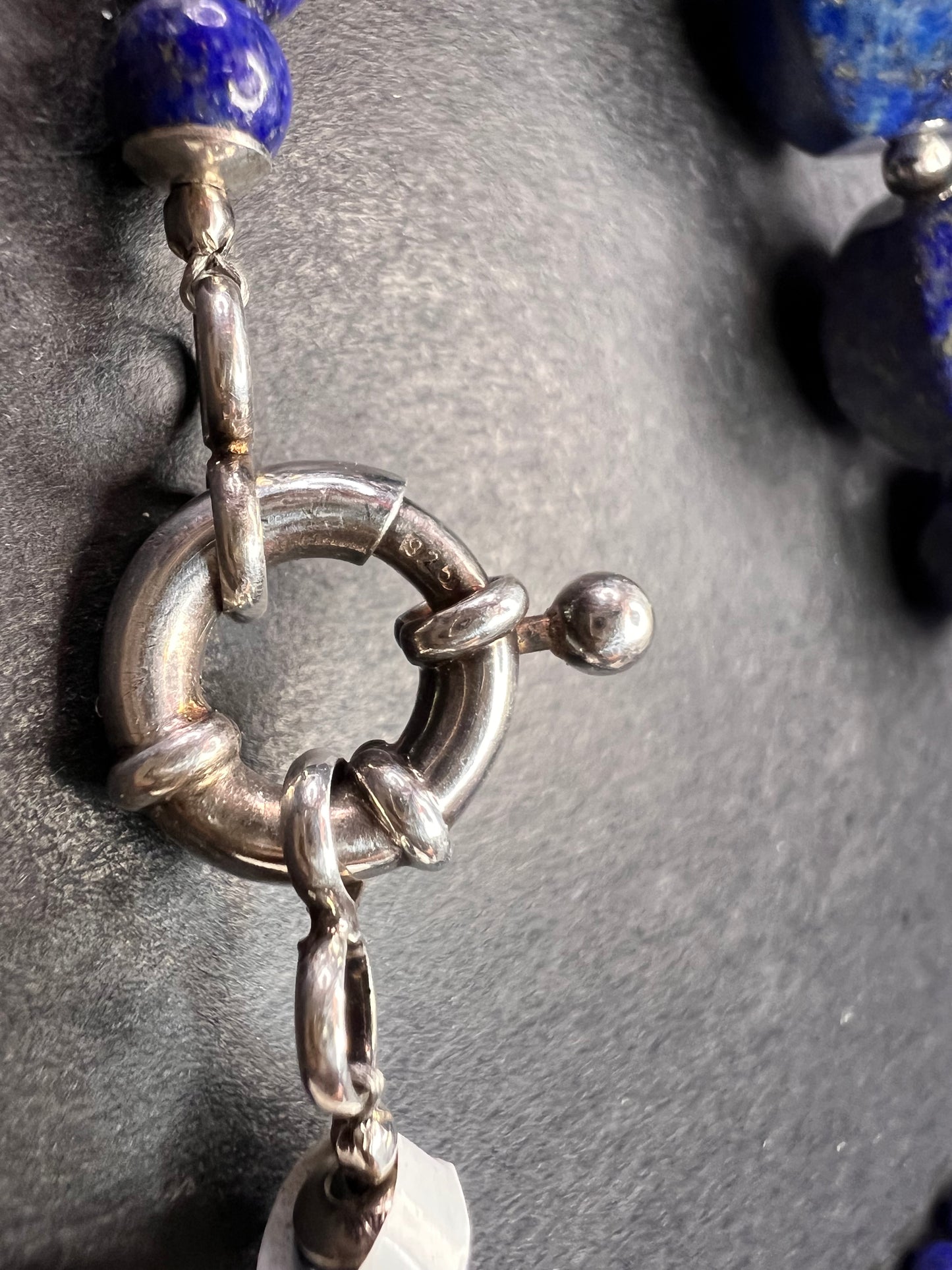 NEW lapis and sterling silver 18 inch necklace