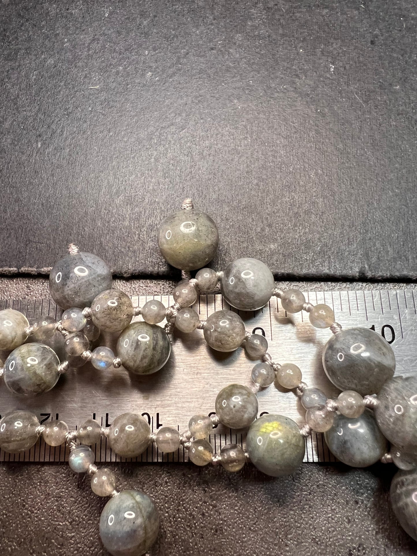 NEW labradorite bib statement necklace with sterling silver clasp