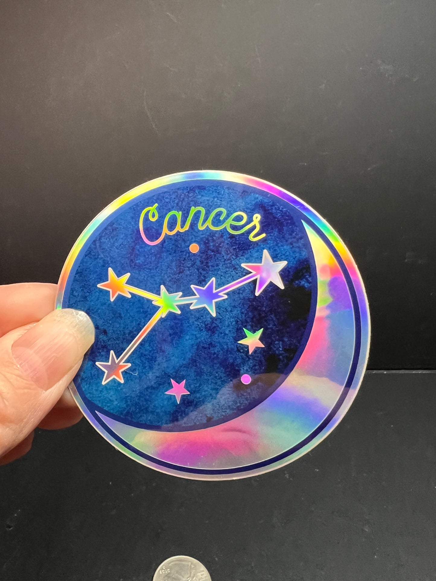 Cancer Holographic Sticker – Wild Flower
