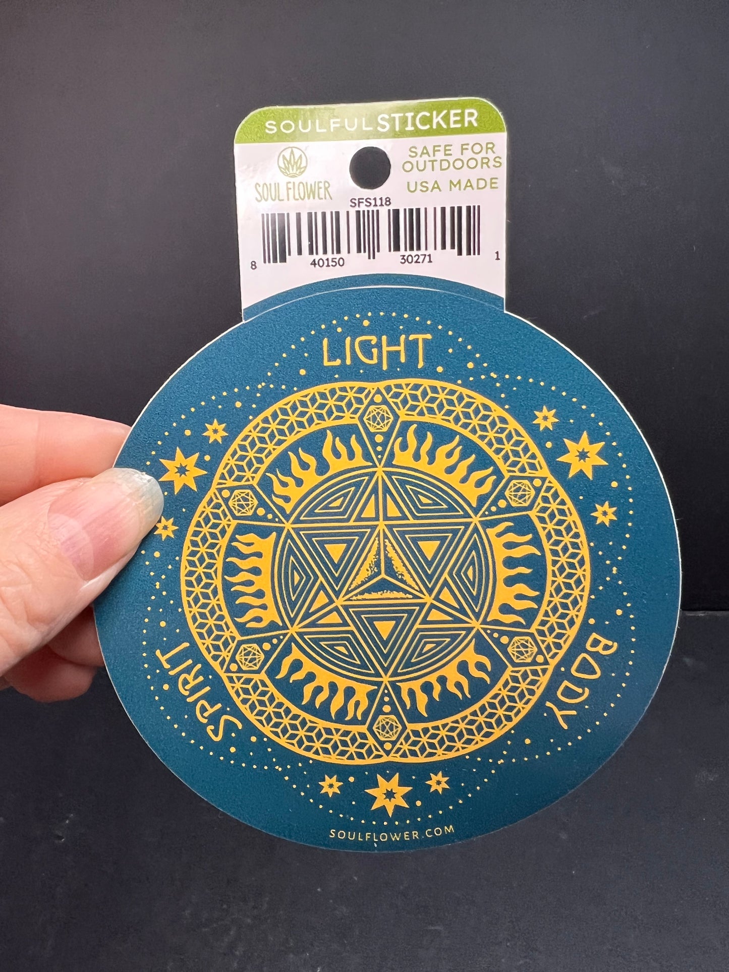 Soulful Mandala Sticker – Body, Spirit & Light