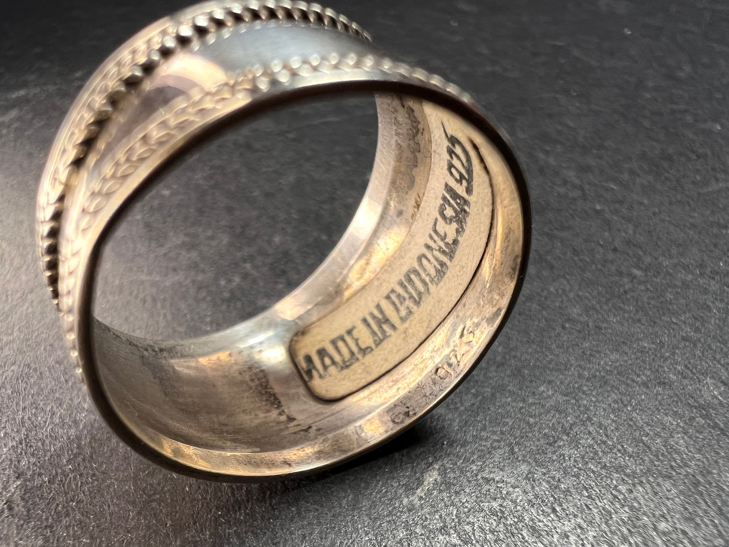 Vintage Sterling Silver Heart Ring | Indonesian Artisan | Size 10–10.25