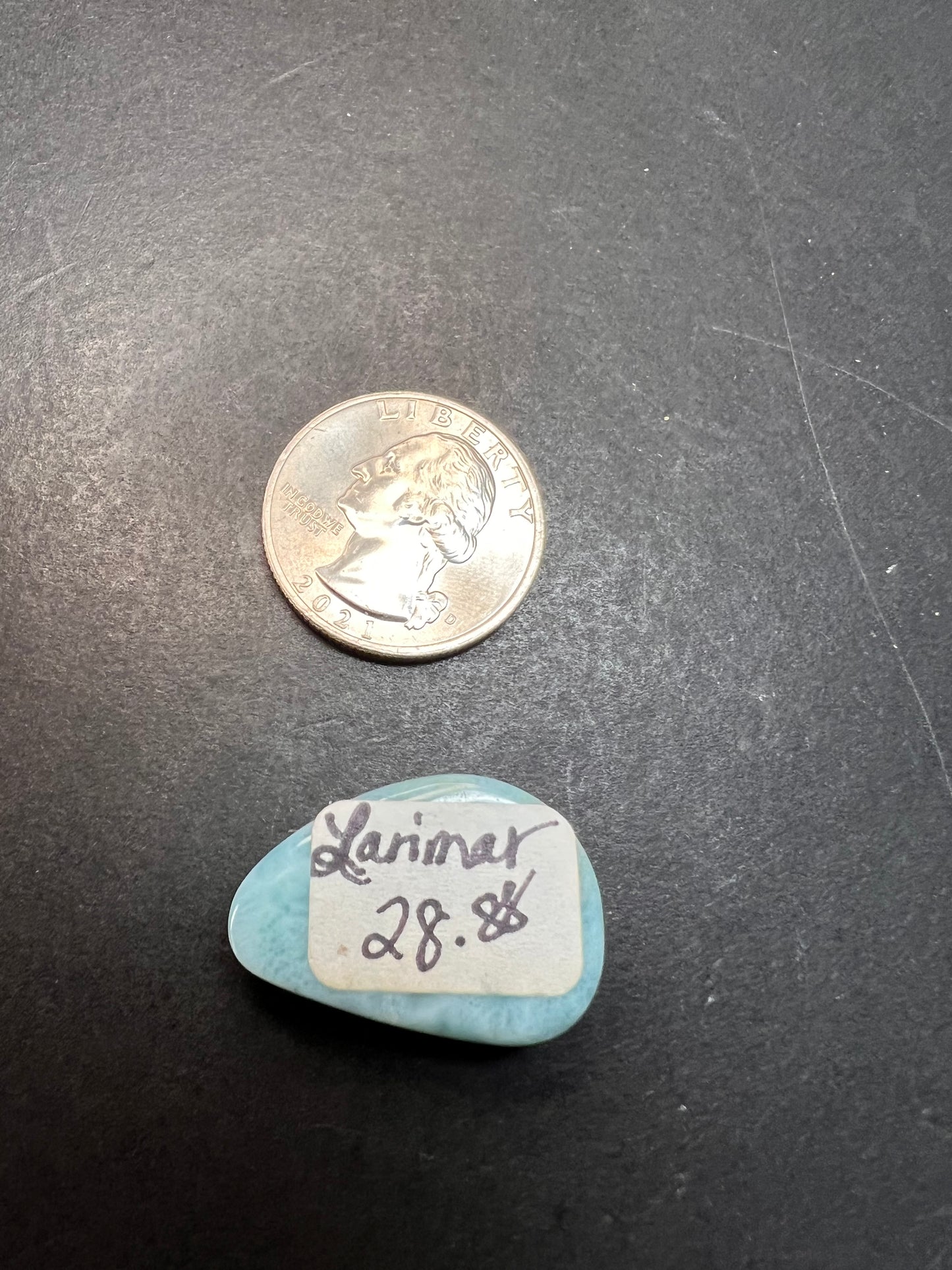 Larimar freeform cabochon 5.47 grams