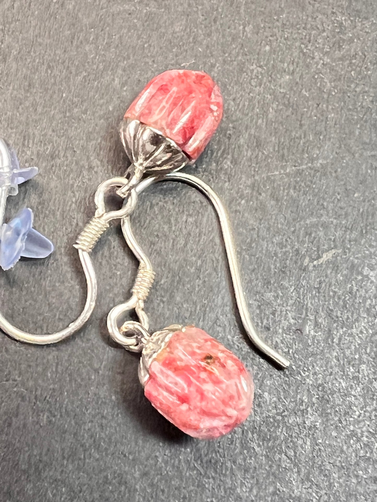 NEW Norwegian thulite sterling silver earrings