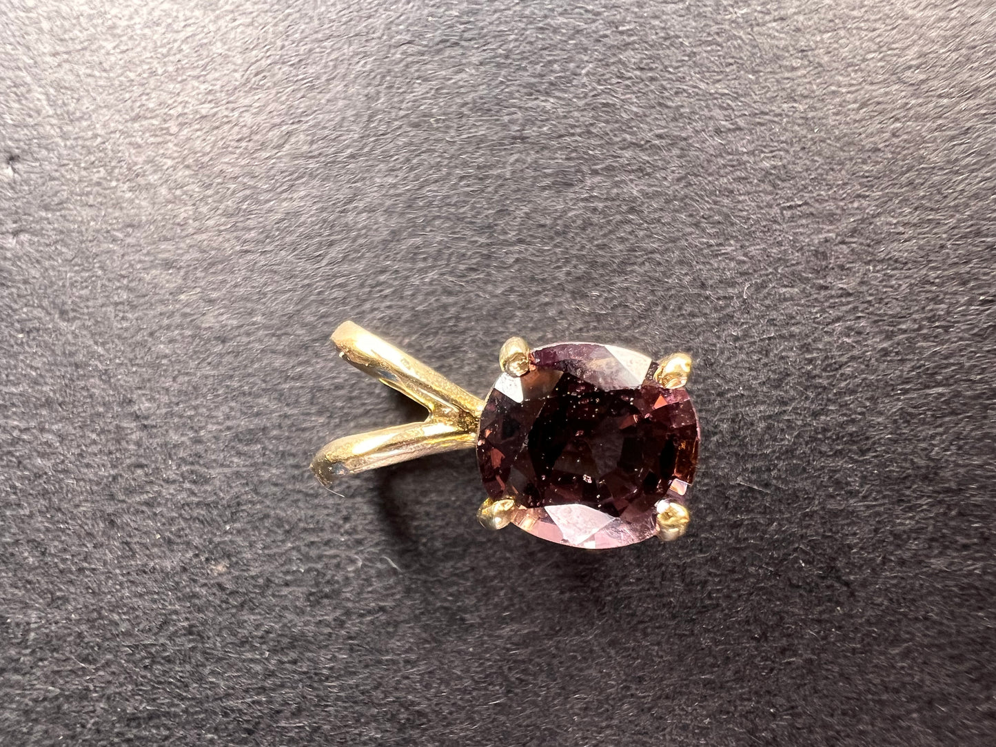 14k gold Violet purple spinel pendant