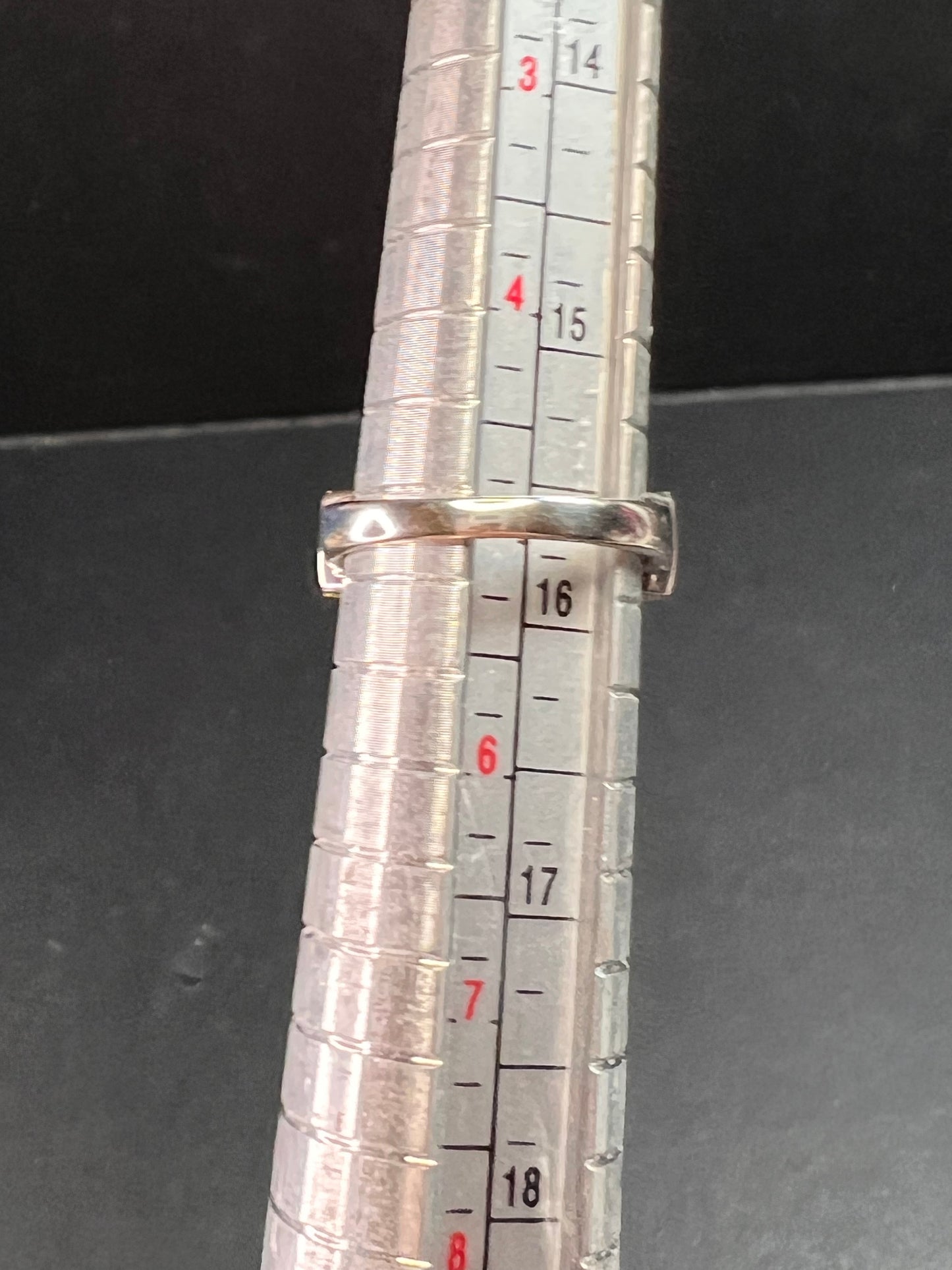 NEW multi sapphire and moissanite art deco style ring in rhodium over sterling silver size 5