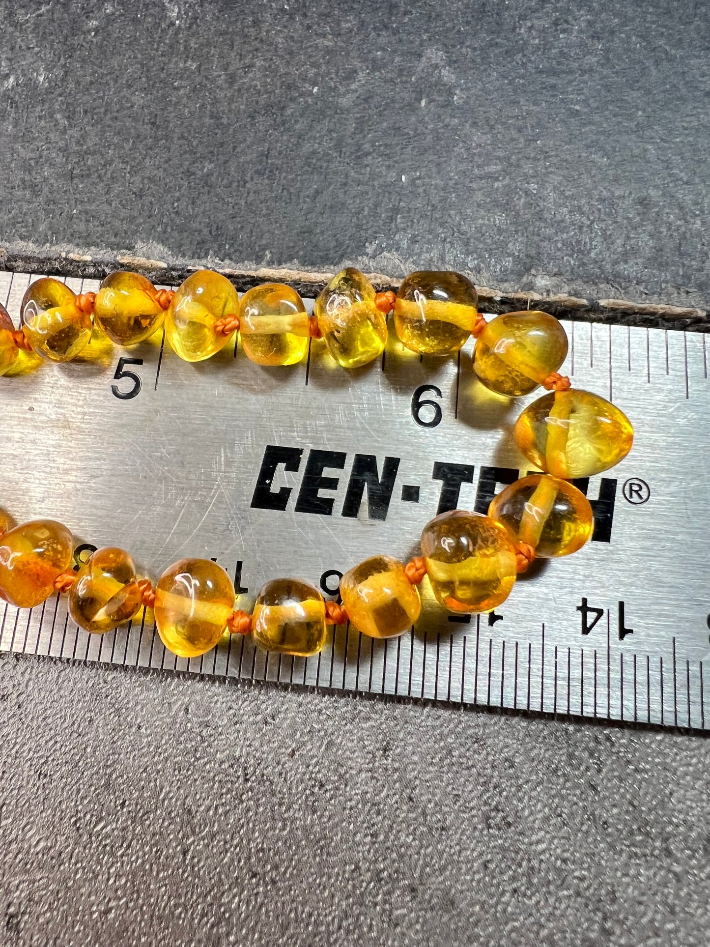 Baltic Amber Child Teething Necklace Honey Cognac 13”