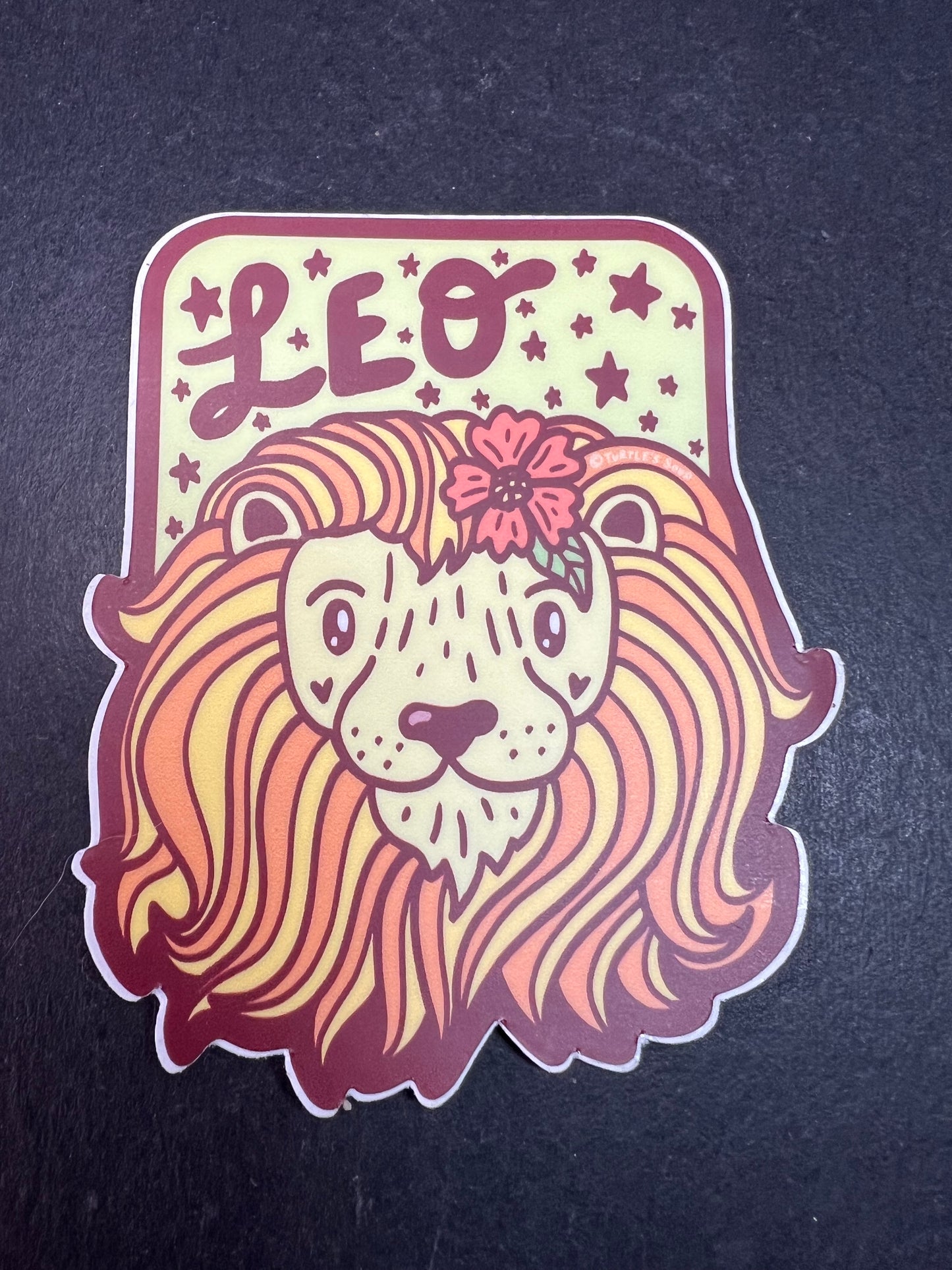 Turtle’s Soup Leo Zodiac Sticker – Waterproof Vinyl