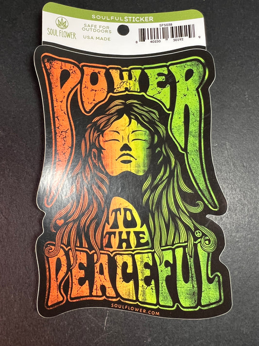 Soul Flower Power to the Peaceful Sticker – Hippie Art Decal
