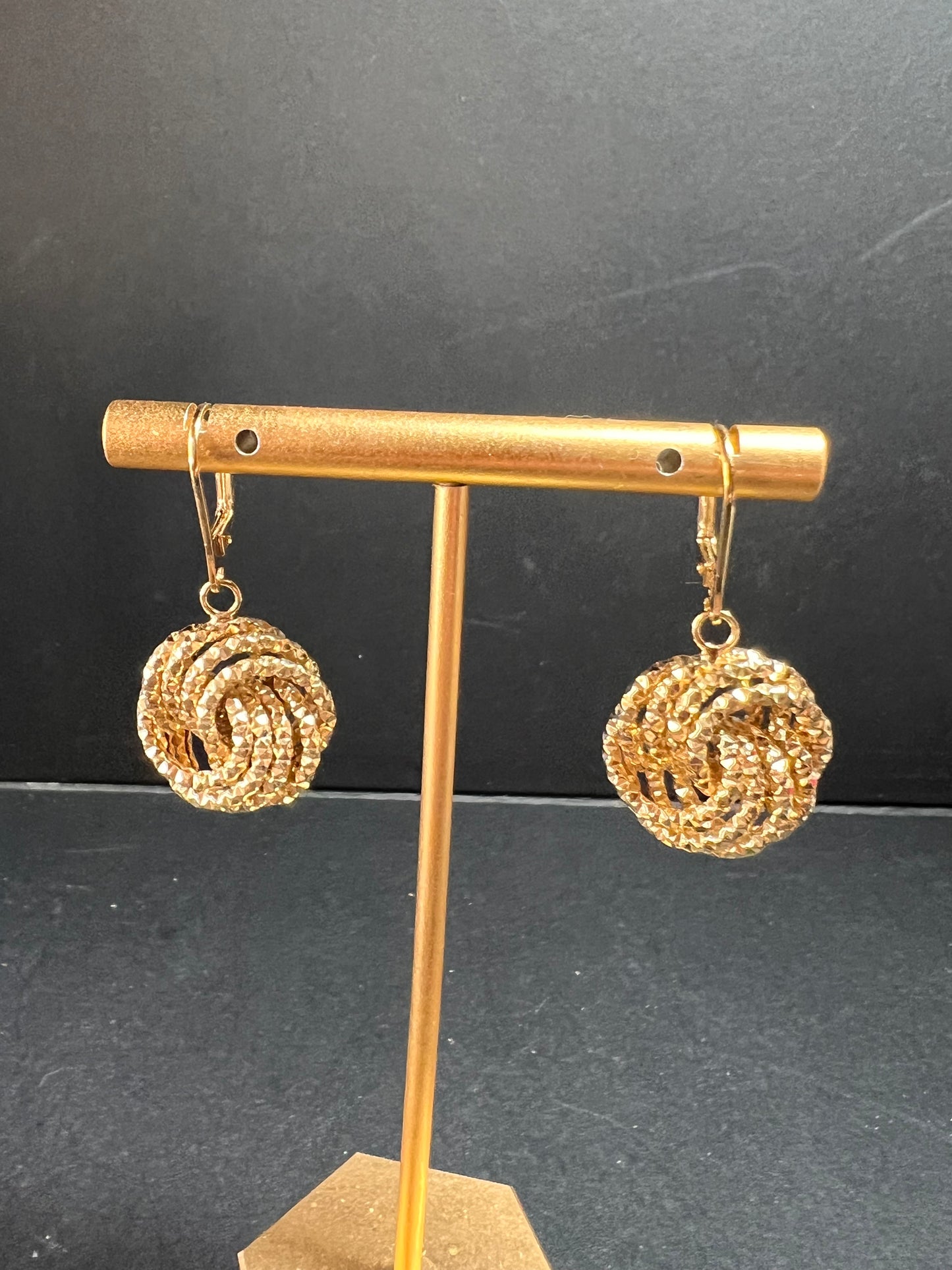 Atasay Kuyumculuk yellow gold over sterling silver Turkish earrings