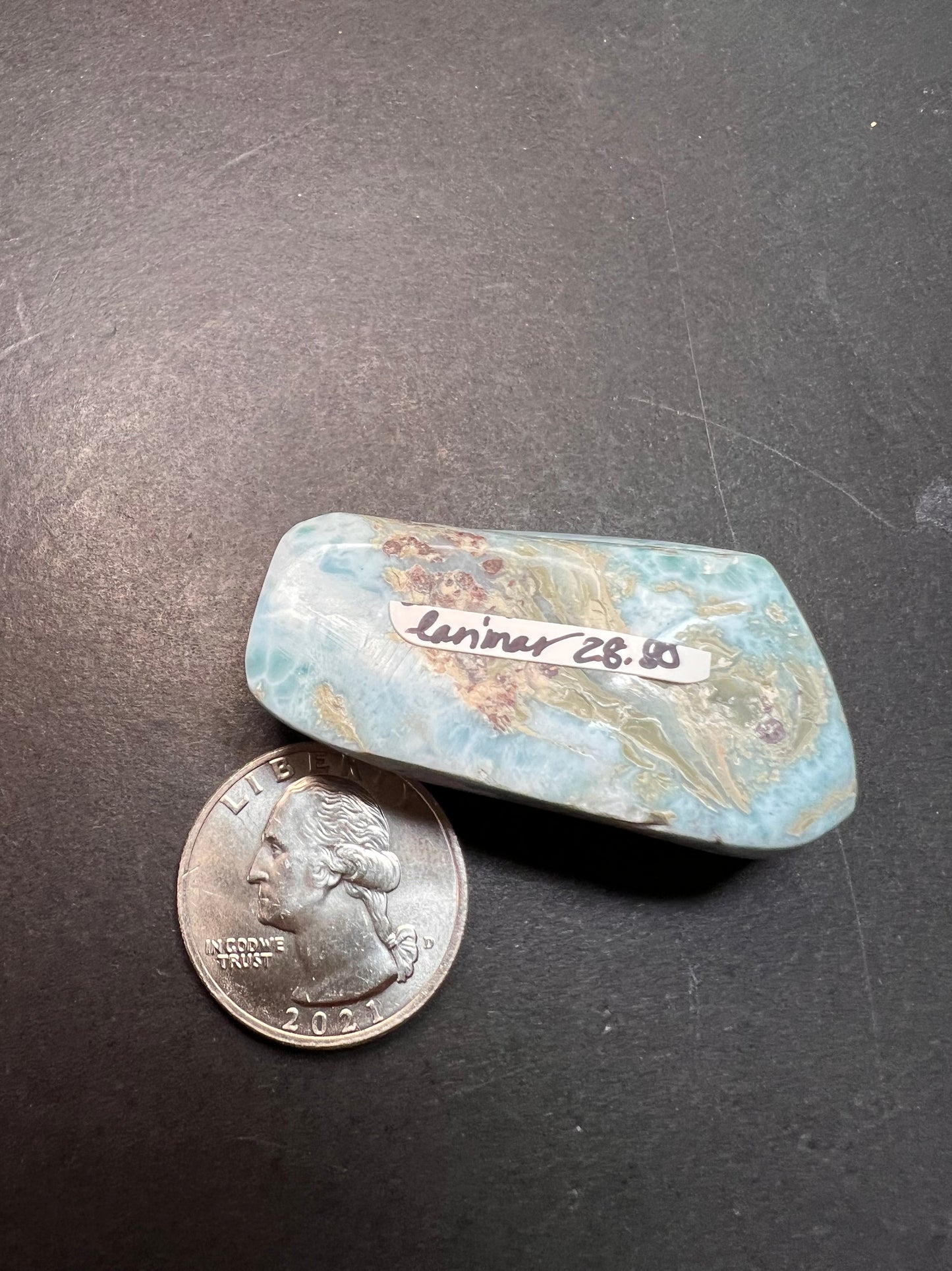 Larimar tumble 33.59 grams