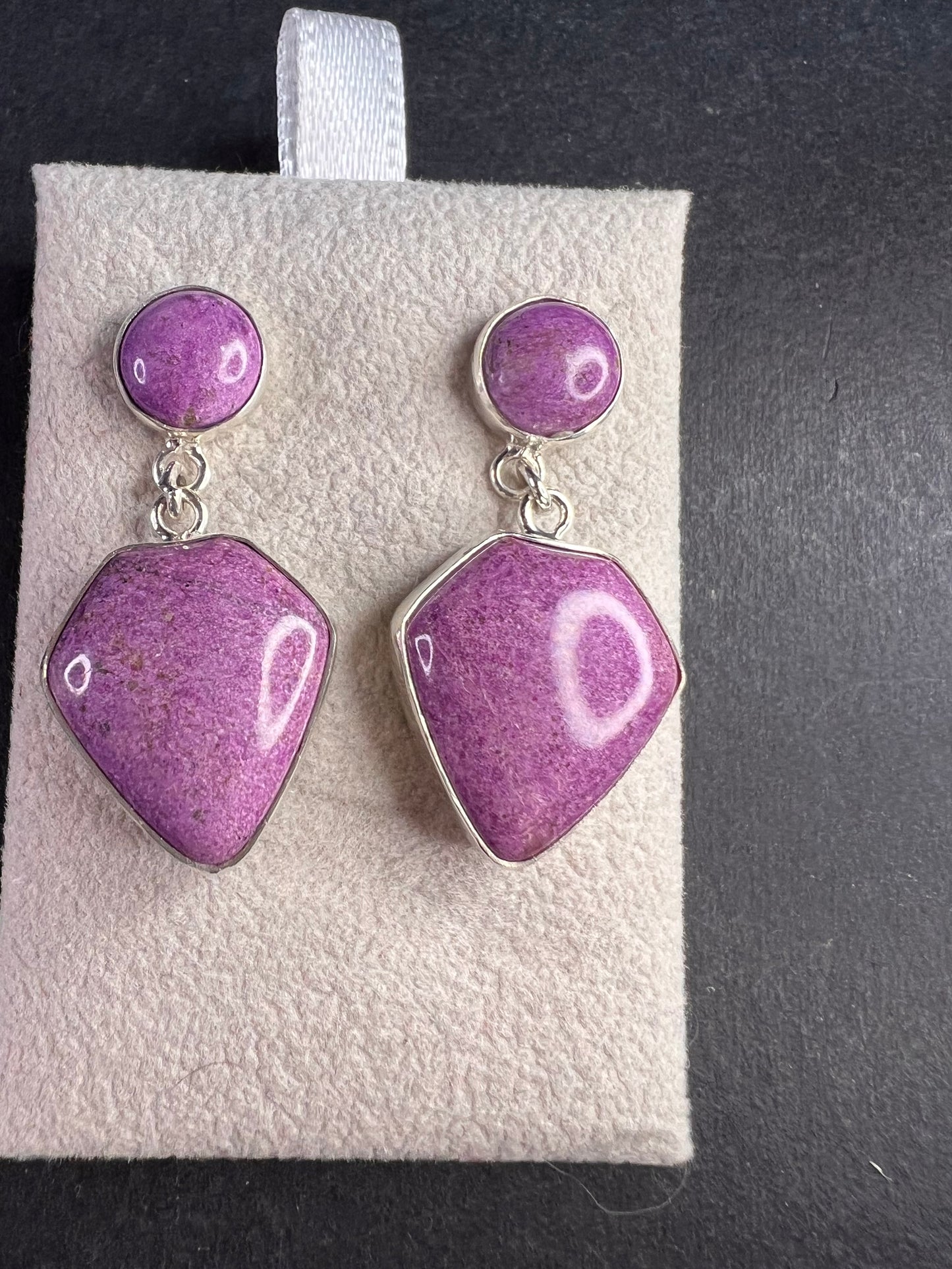 NEW Jay King stichtite sterling silver earrings