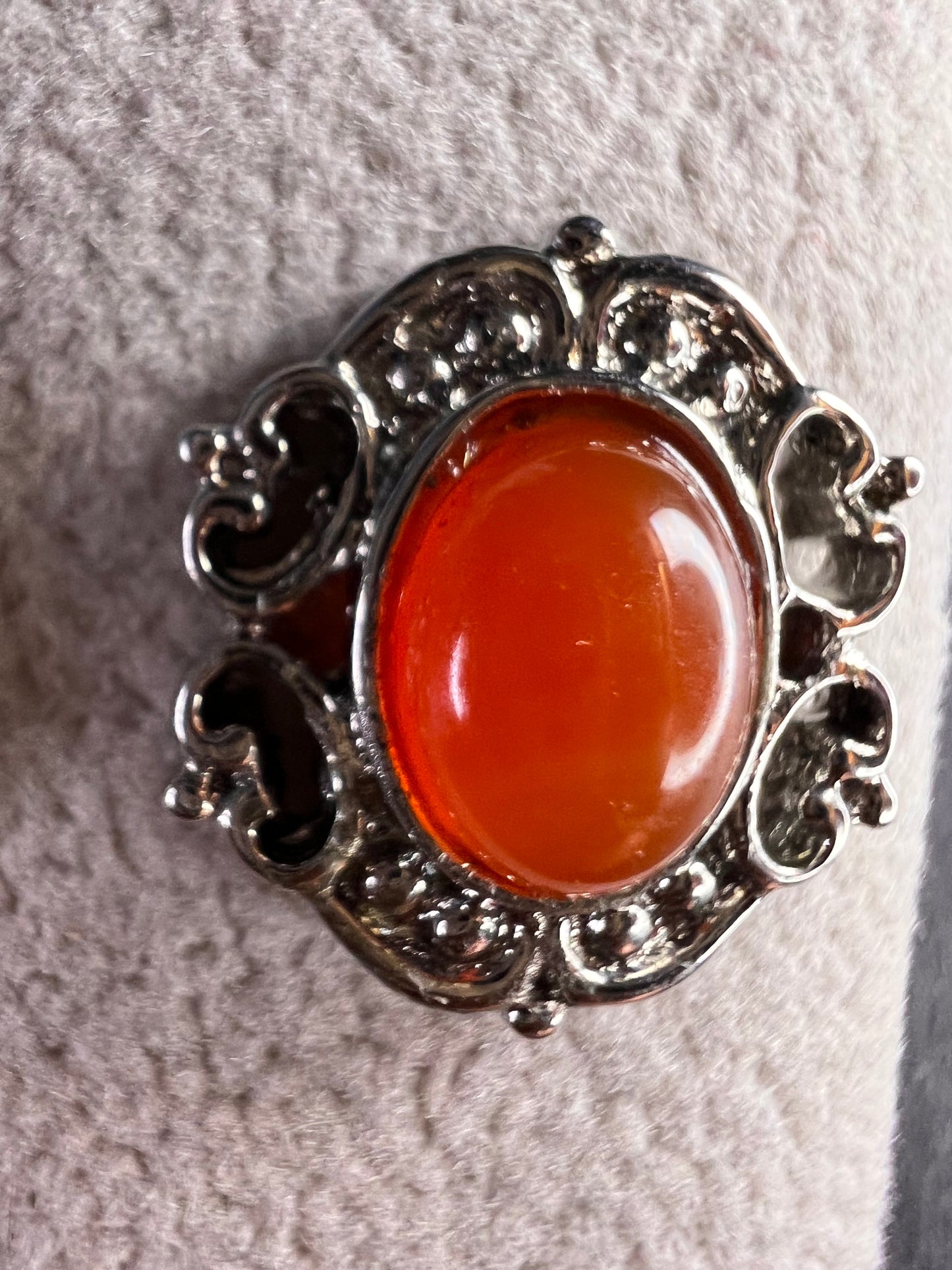 Carnelian stainless steel stud earrings