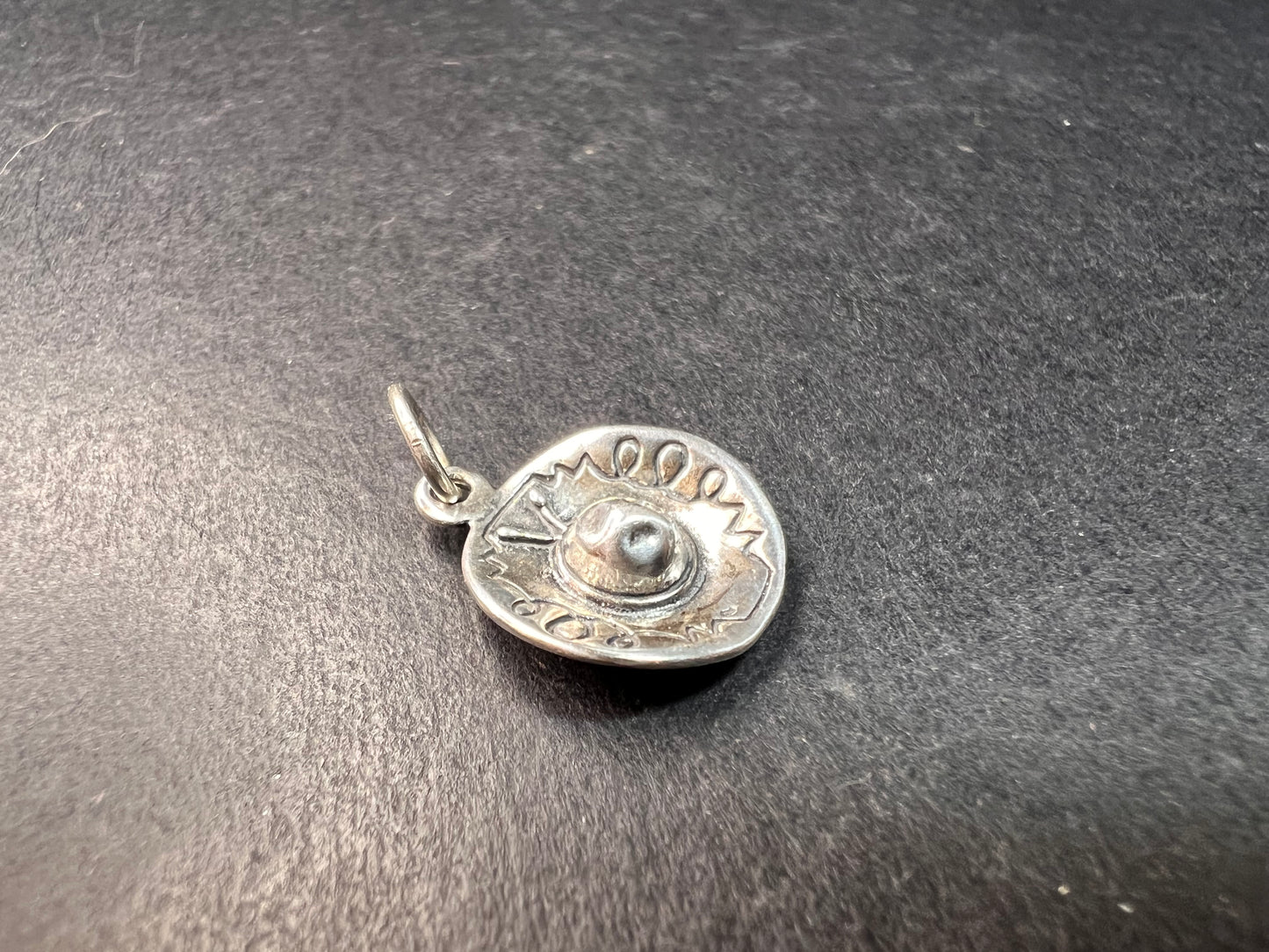 Vintage Sterling Silver Sombrero Hat Pendant Charm