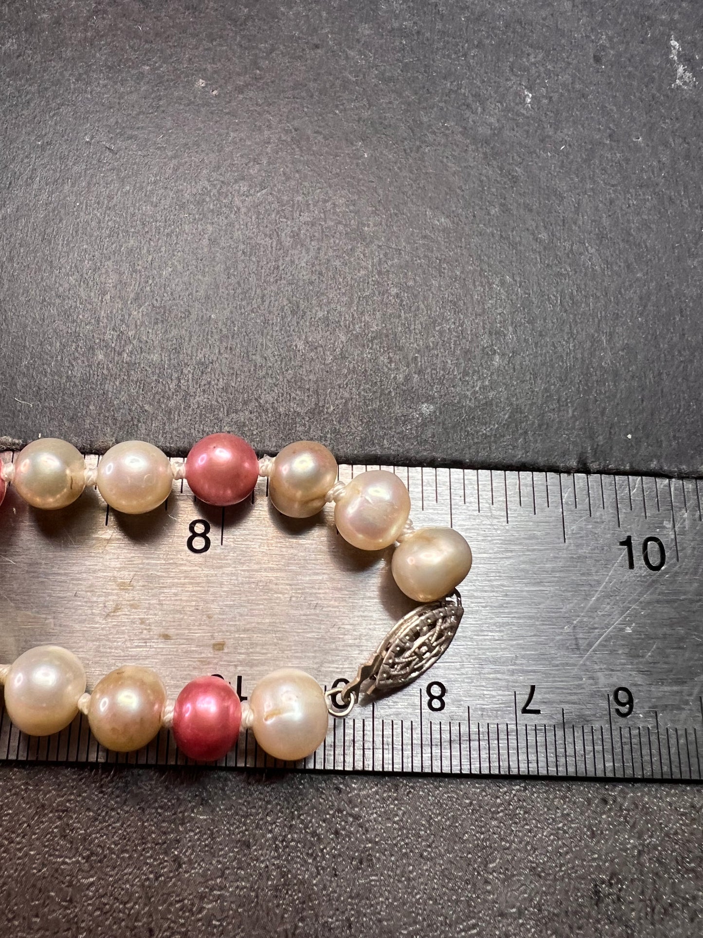NEW multi colored freshwater pearl necklace with sterling silver clasp