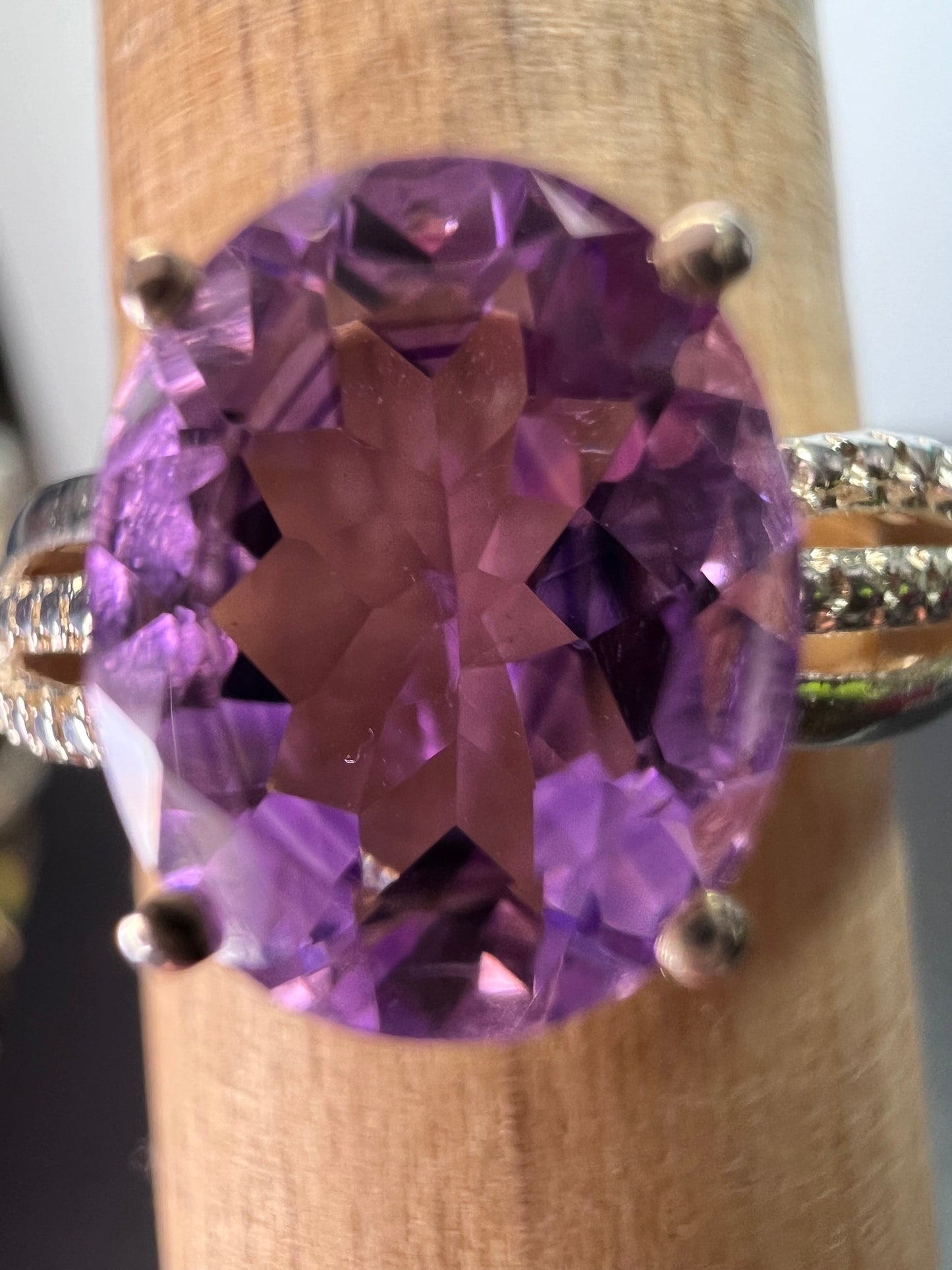 Amethyst sterling silver ring size 9