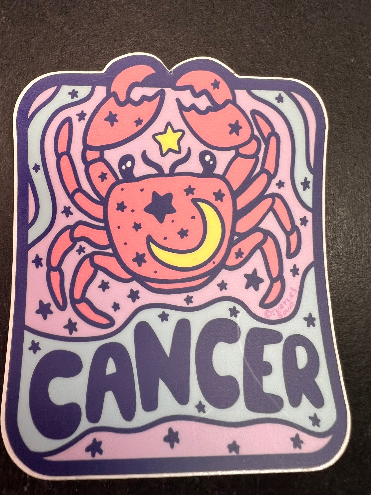 Turtle’s Soup Cancer Zodiac Sticker – Matte Vinyl Astrology Decal