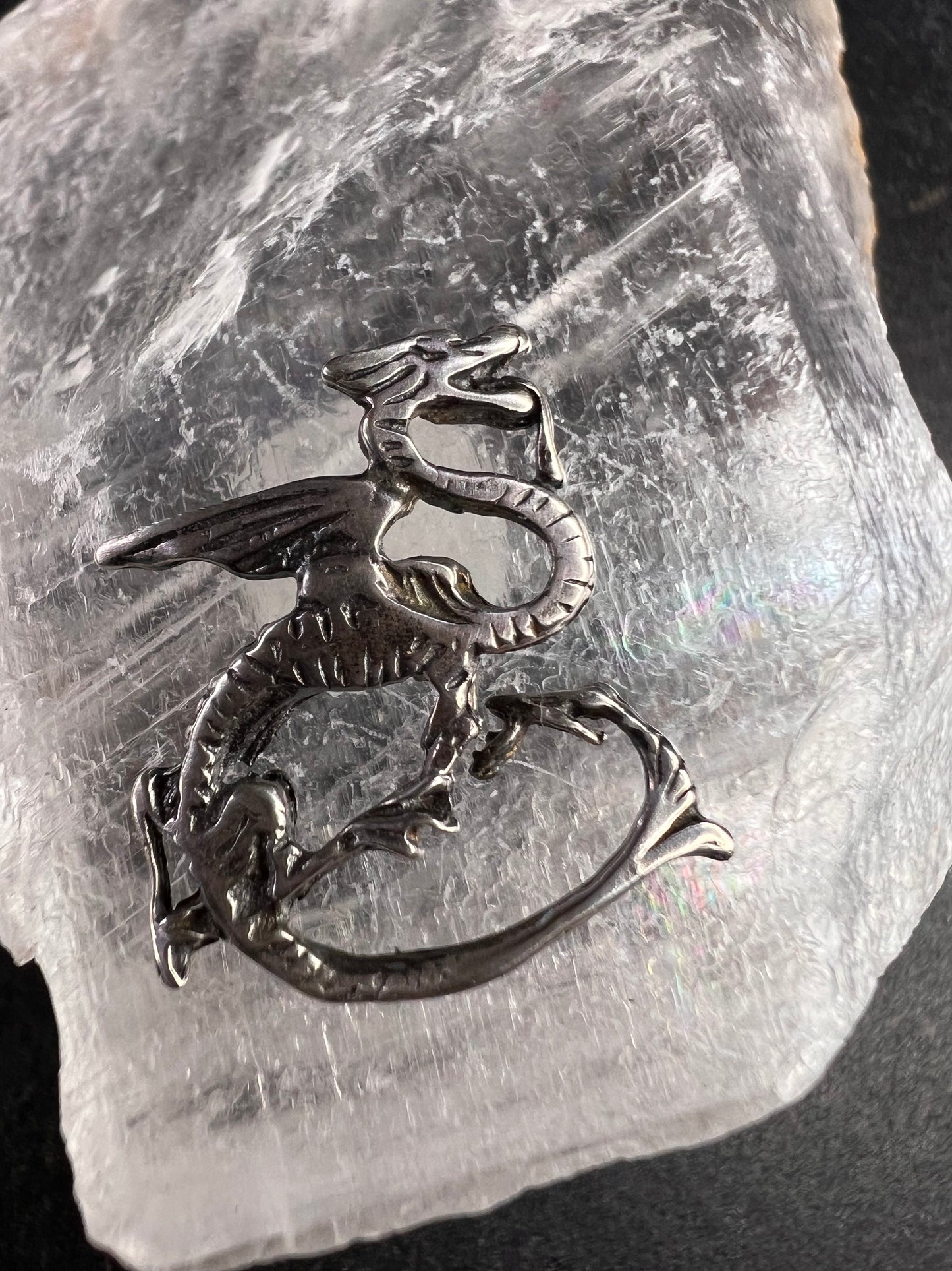 Vintage Sterling Silver Welsh Dragon Charm 925