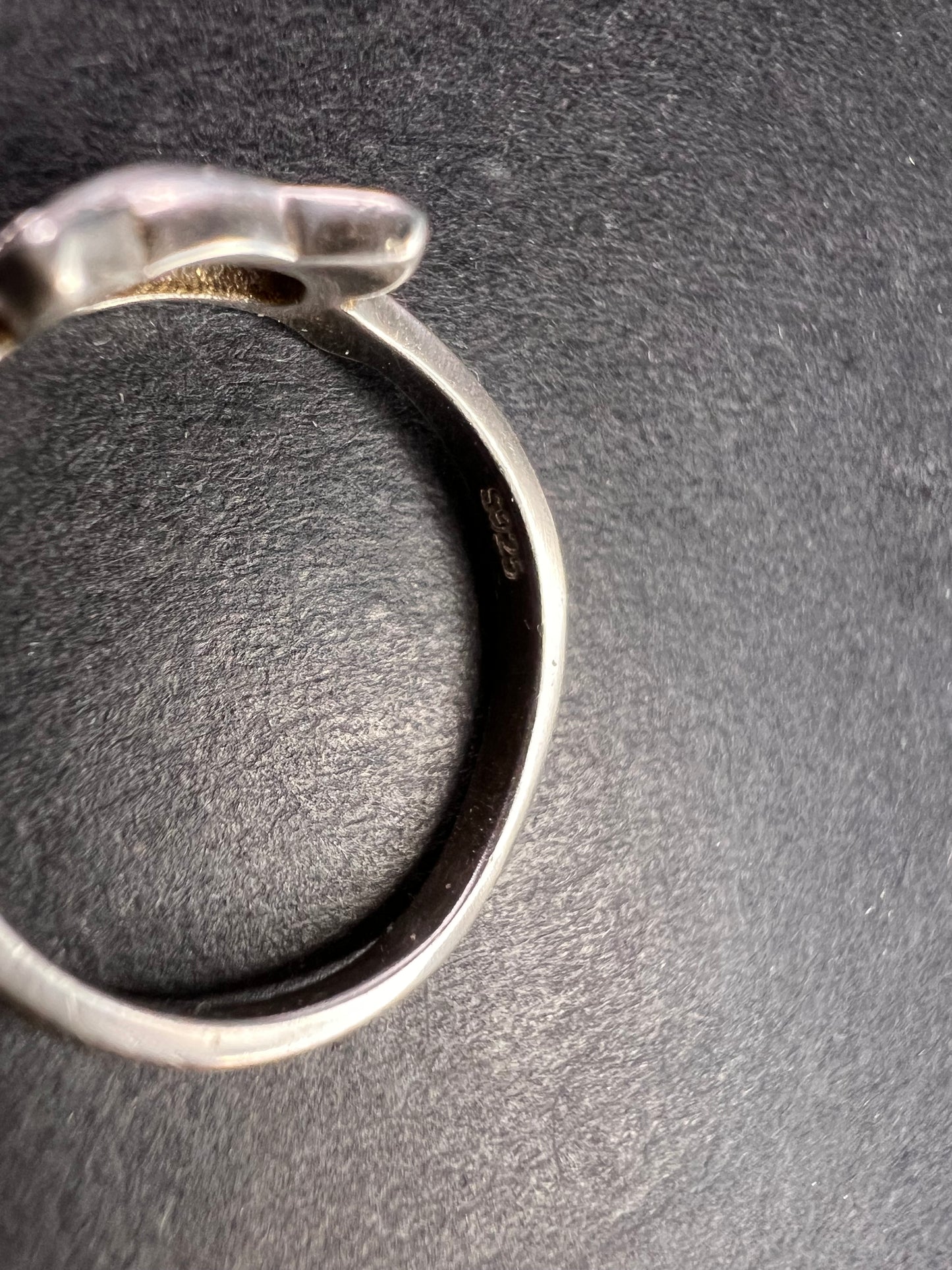 Vintage Sterling Silver Adjustable Cat Ring – Size 7