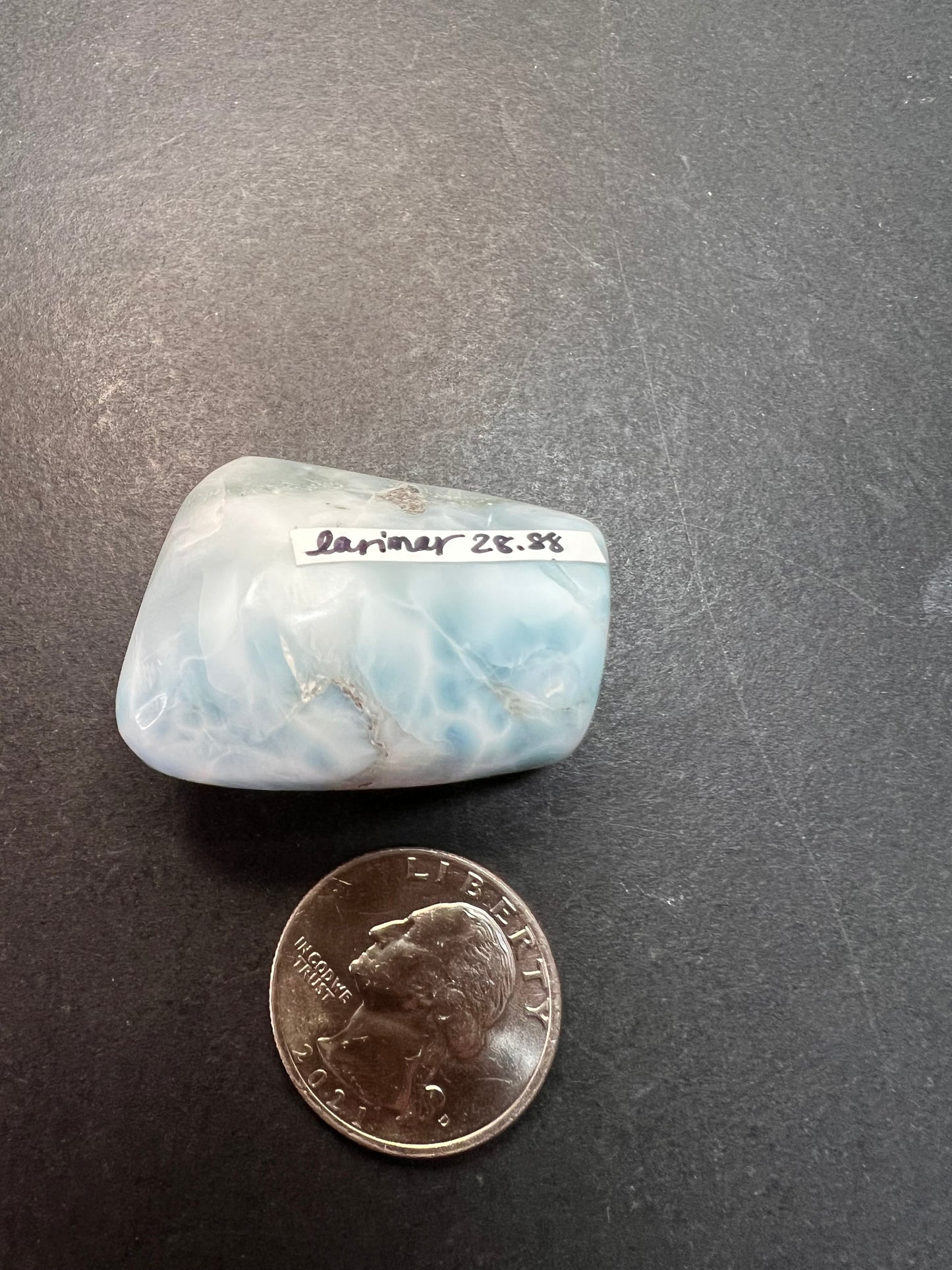 Larimar tumble 32.56 grams