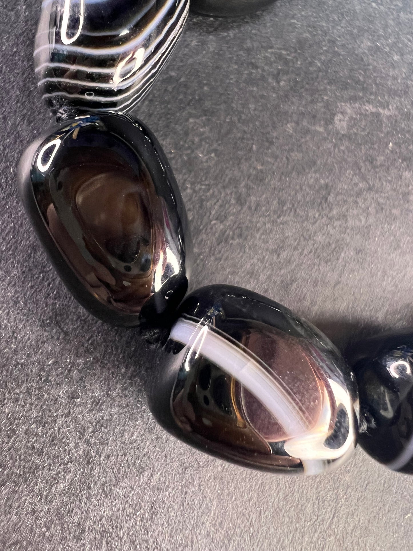 NEW Botswana agate 18 inch necklace with sterling silver clasp