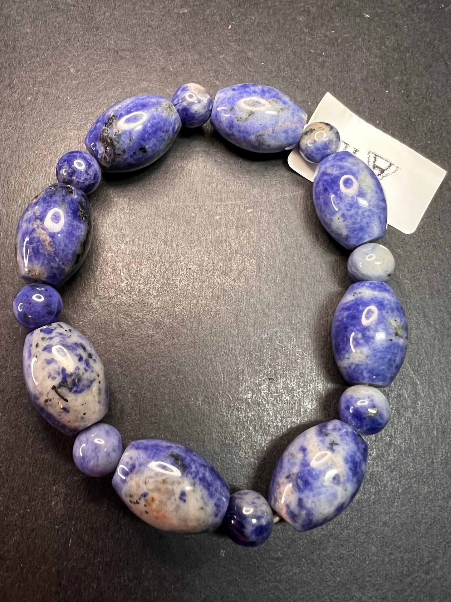 NEW sodalite necklace and bracelet with sterling silver clasp
