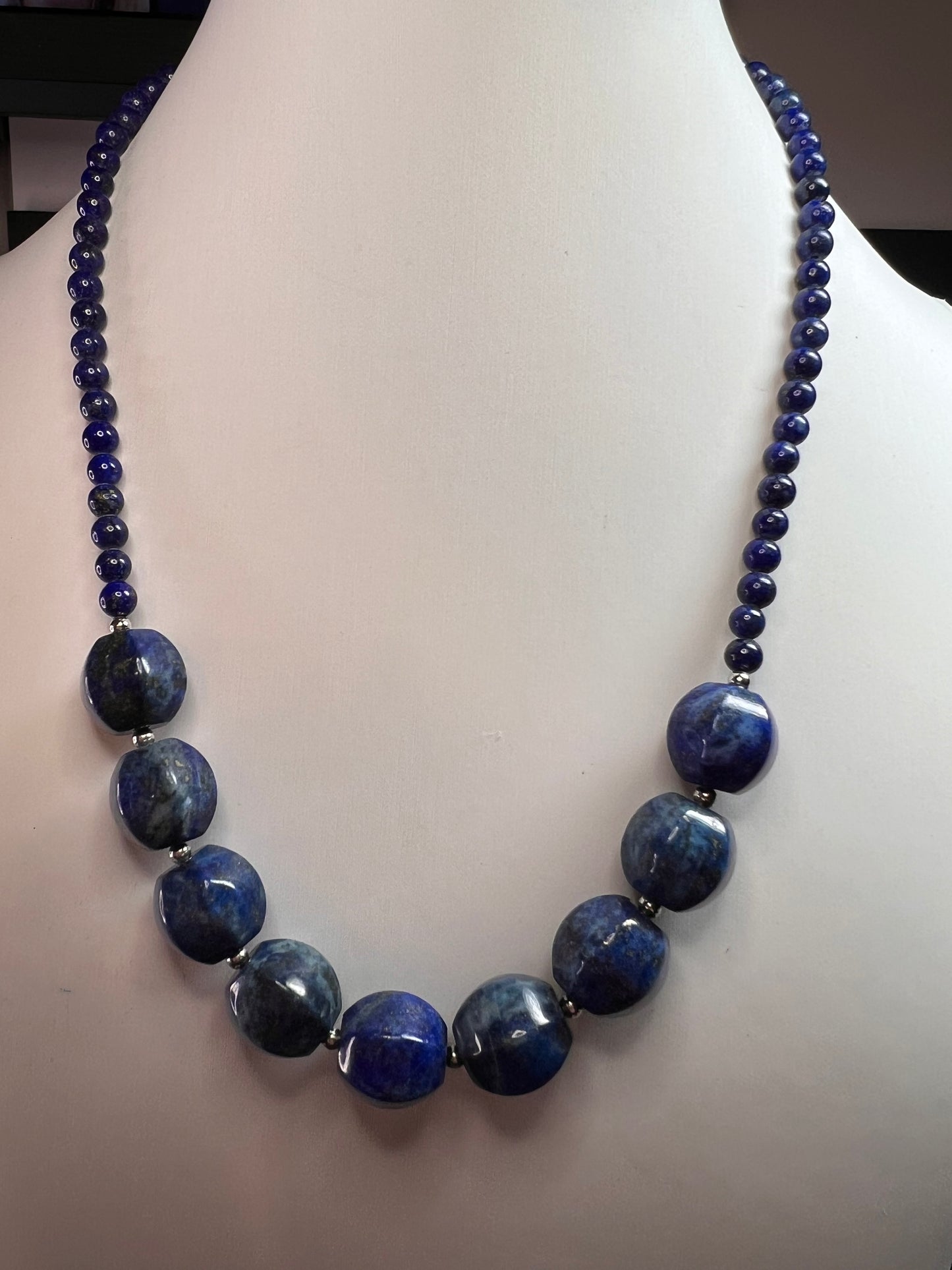 NEW lapis and sterling silver 18 inch necklace