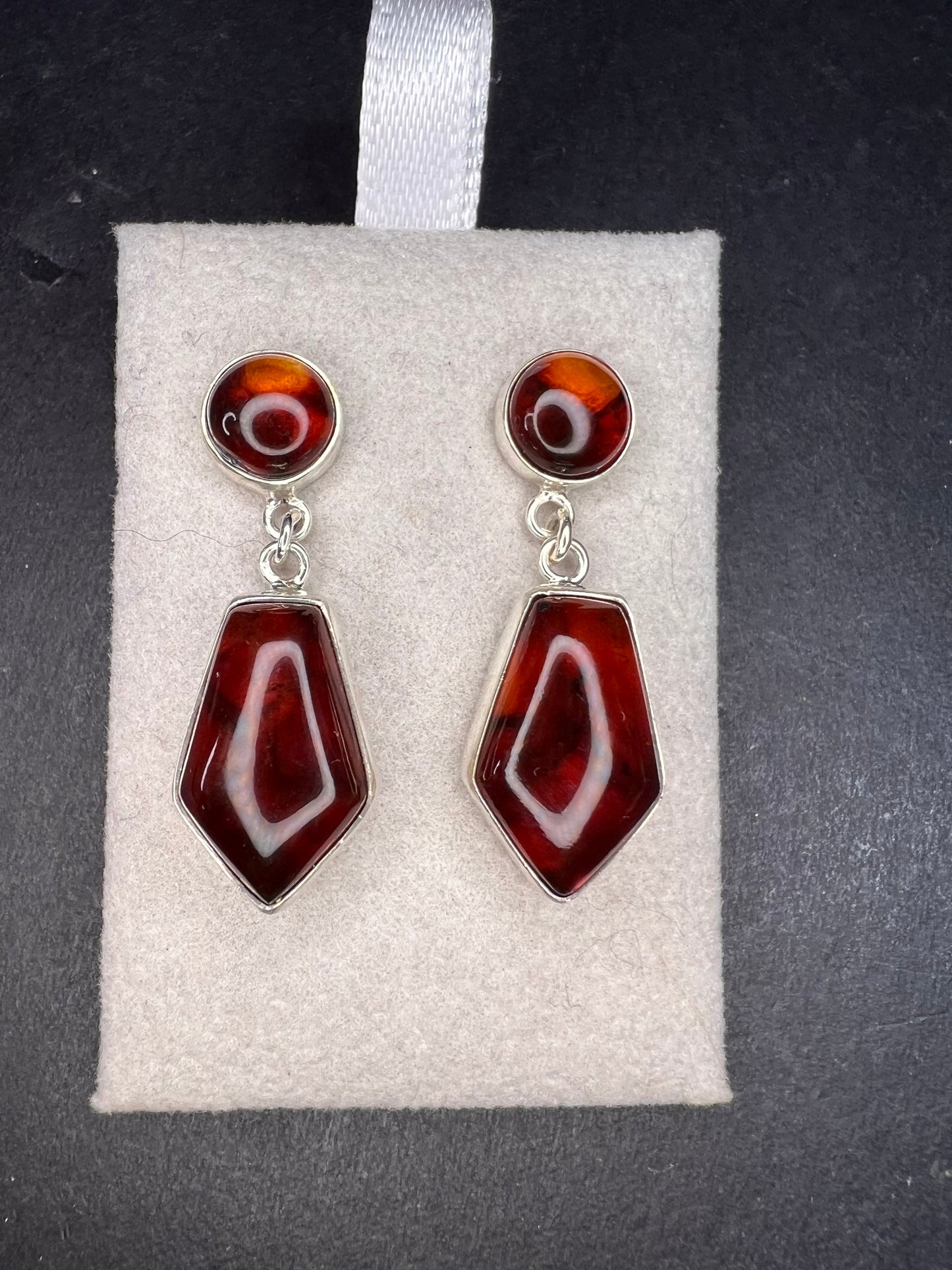 NEW Jay King Cognac Amber Sterling silver earrings