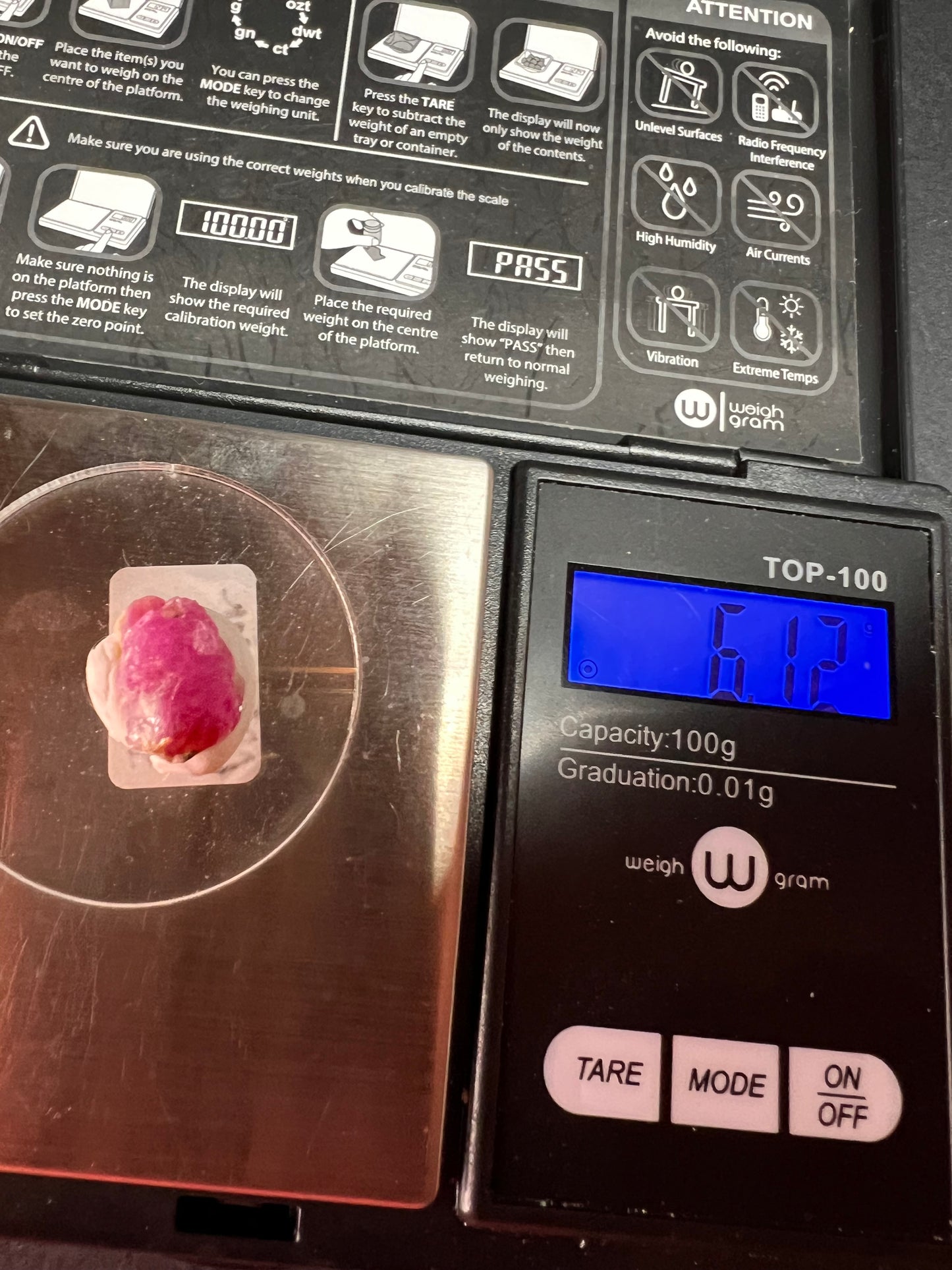 Ruby rough specimen from Afghanistan