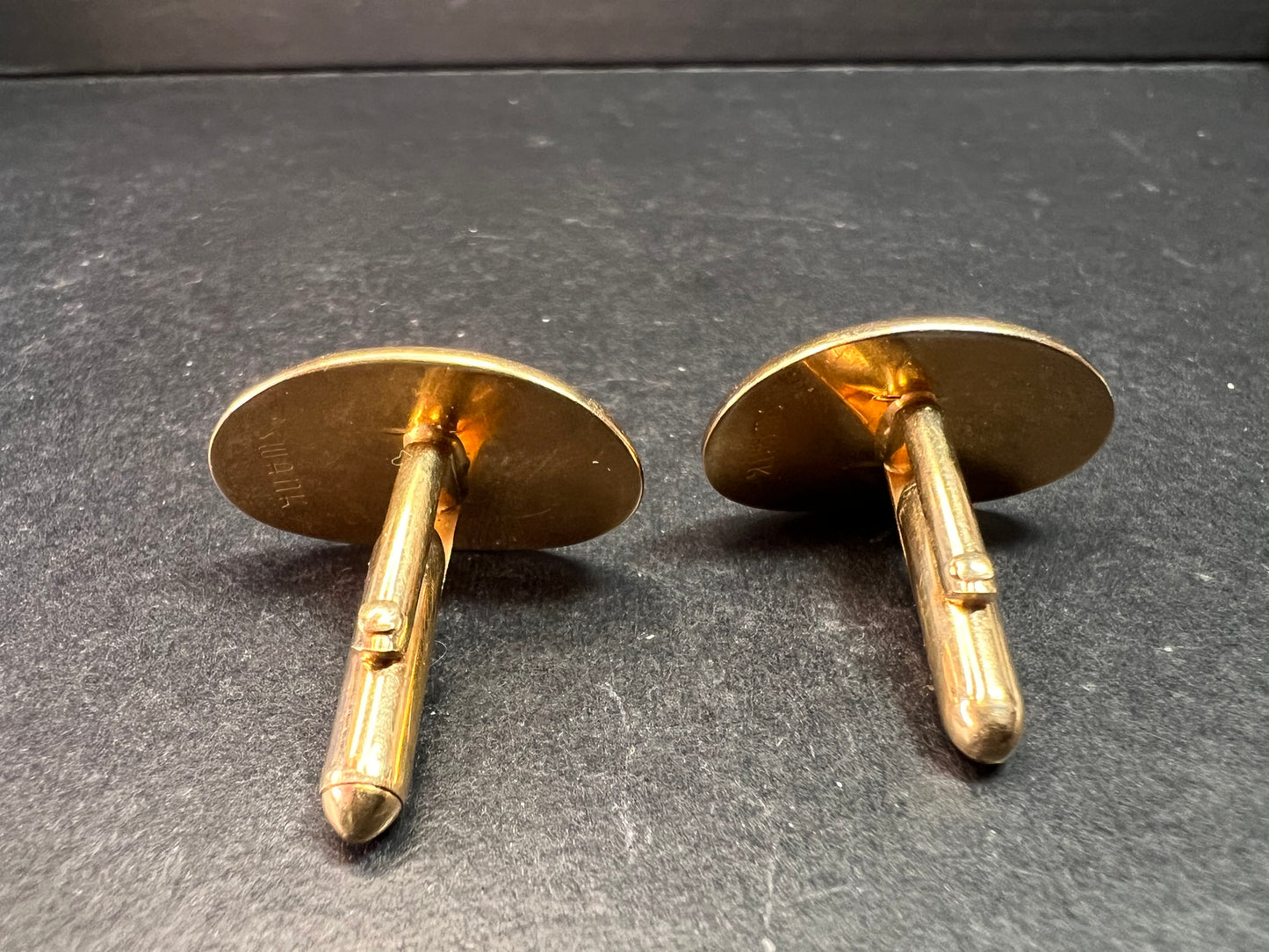 Vintage MCM Swank Gold Tone Centurion Cameo Cufflinks