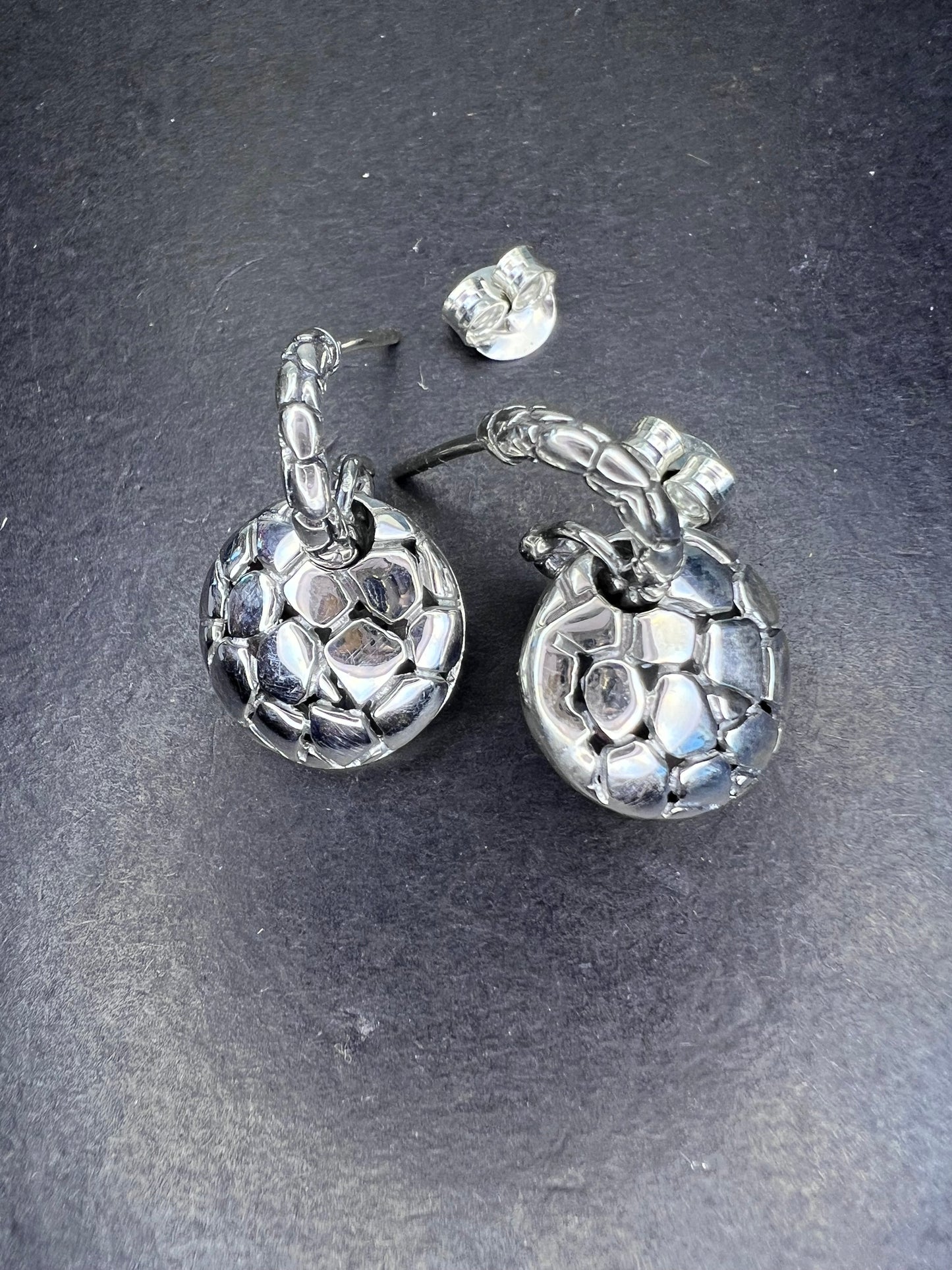 Sterling silver Bali style earrings