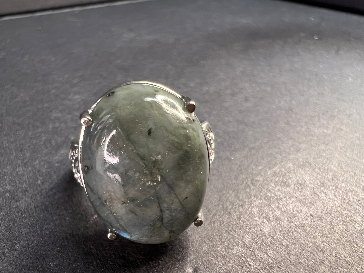 NEW Labradorite stainless steel ring size 7