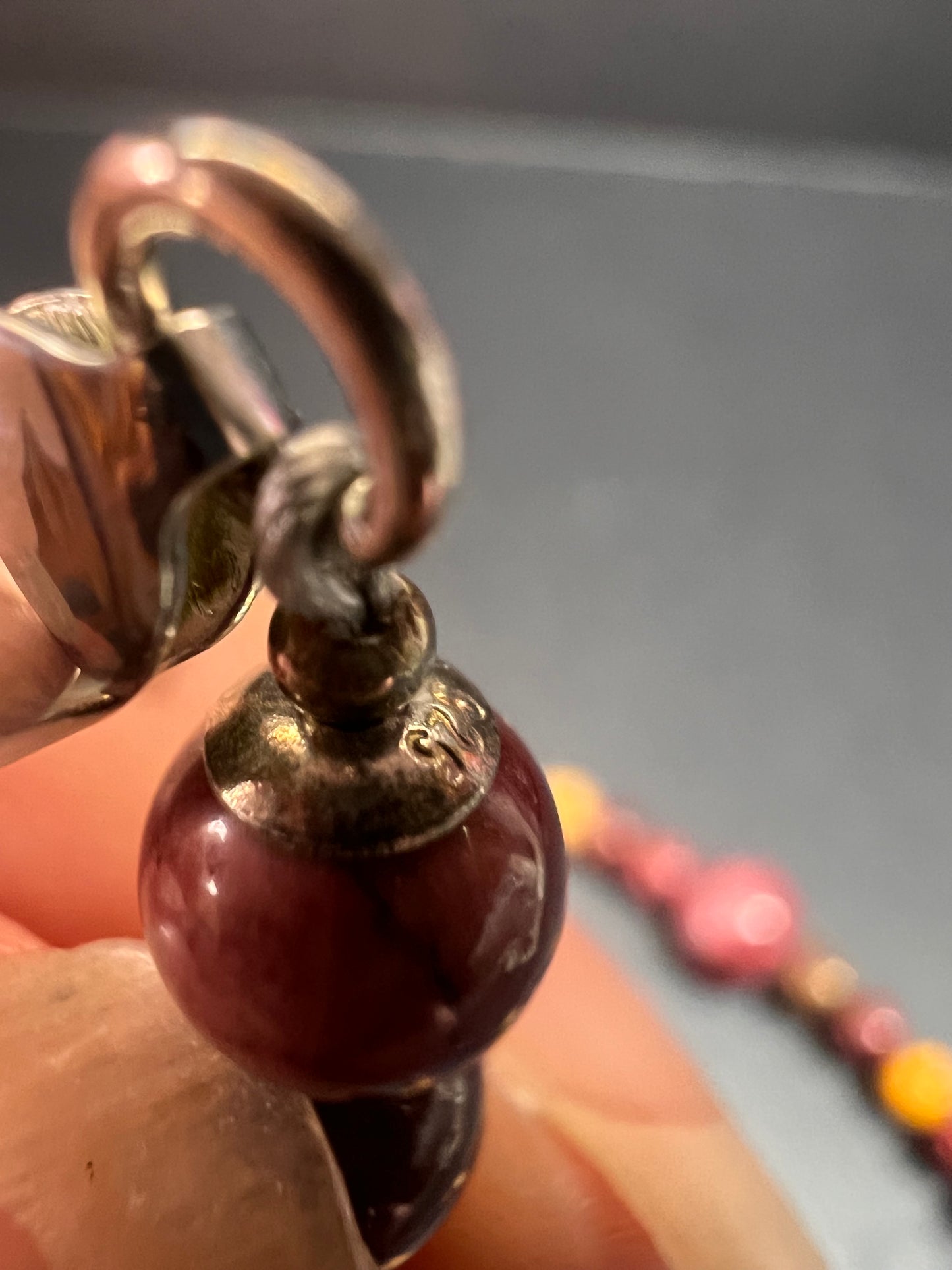 NEW Mookaite Jasper station 36 inch necklace with sterling silver clasp